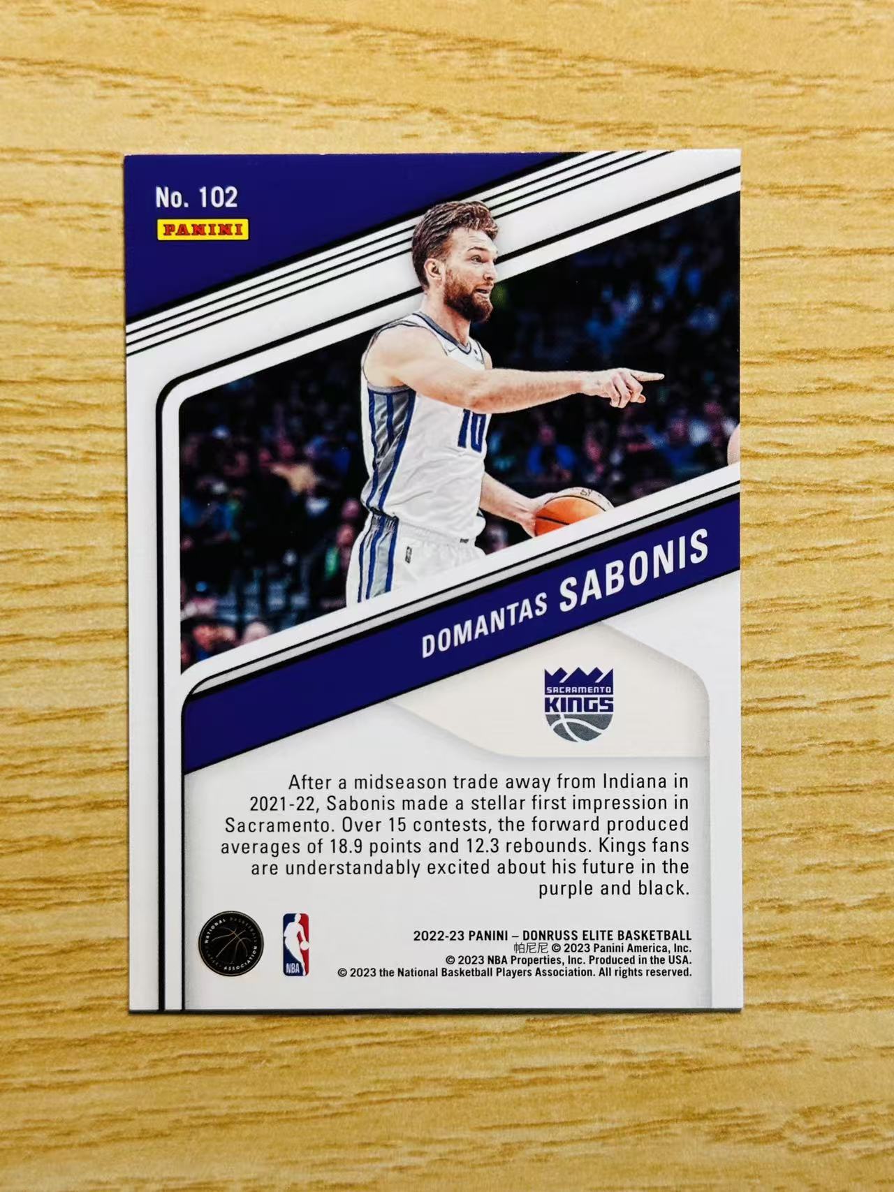 2022-23 Panini Donruss Domantas Sabonis 嘿嘿代卖 萨博尼斯 烟花折 8编 低编 国王 卡品瑕疵如图3 收藏必备