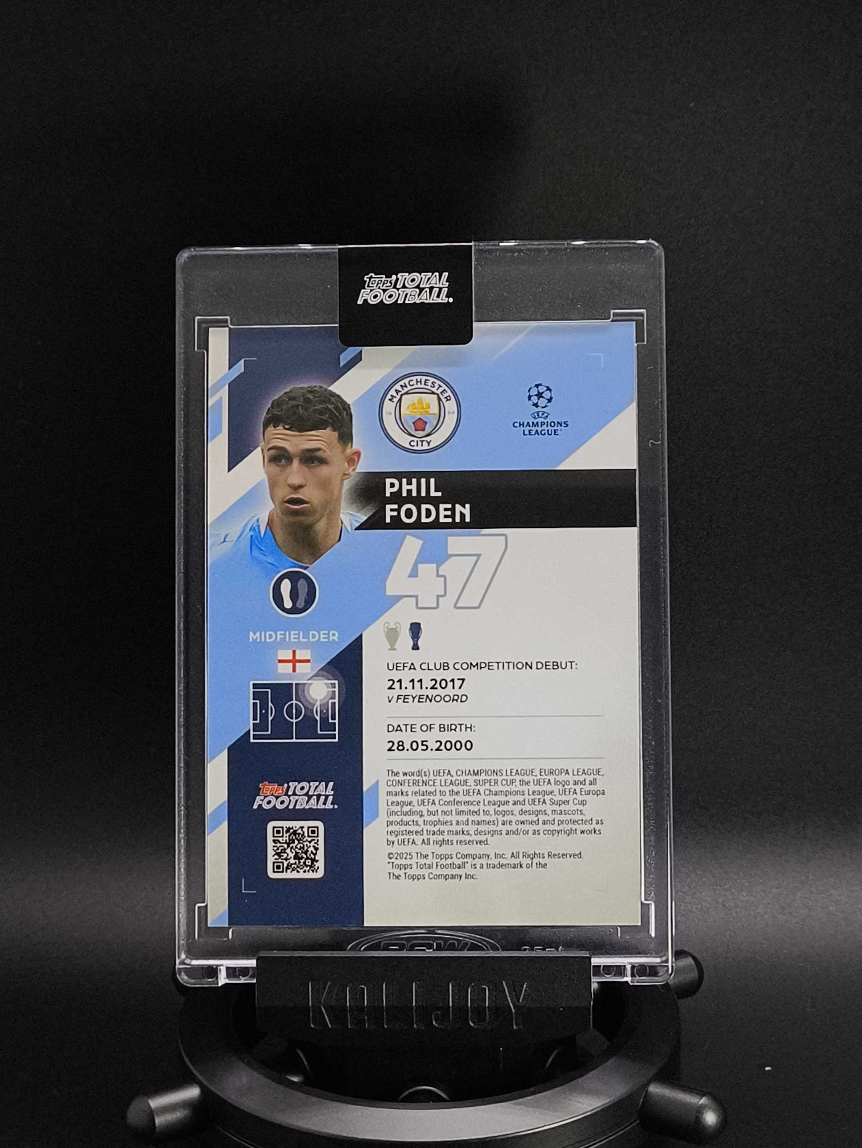 2025-26 Topps Total Football Phil Foden 菲尔·福登 福登 曼彻斯特城 曼城 英格兰 1/5编 首编 TTF 原封砖