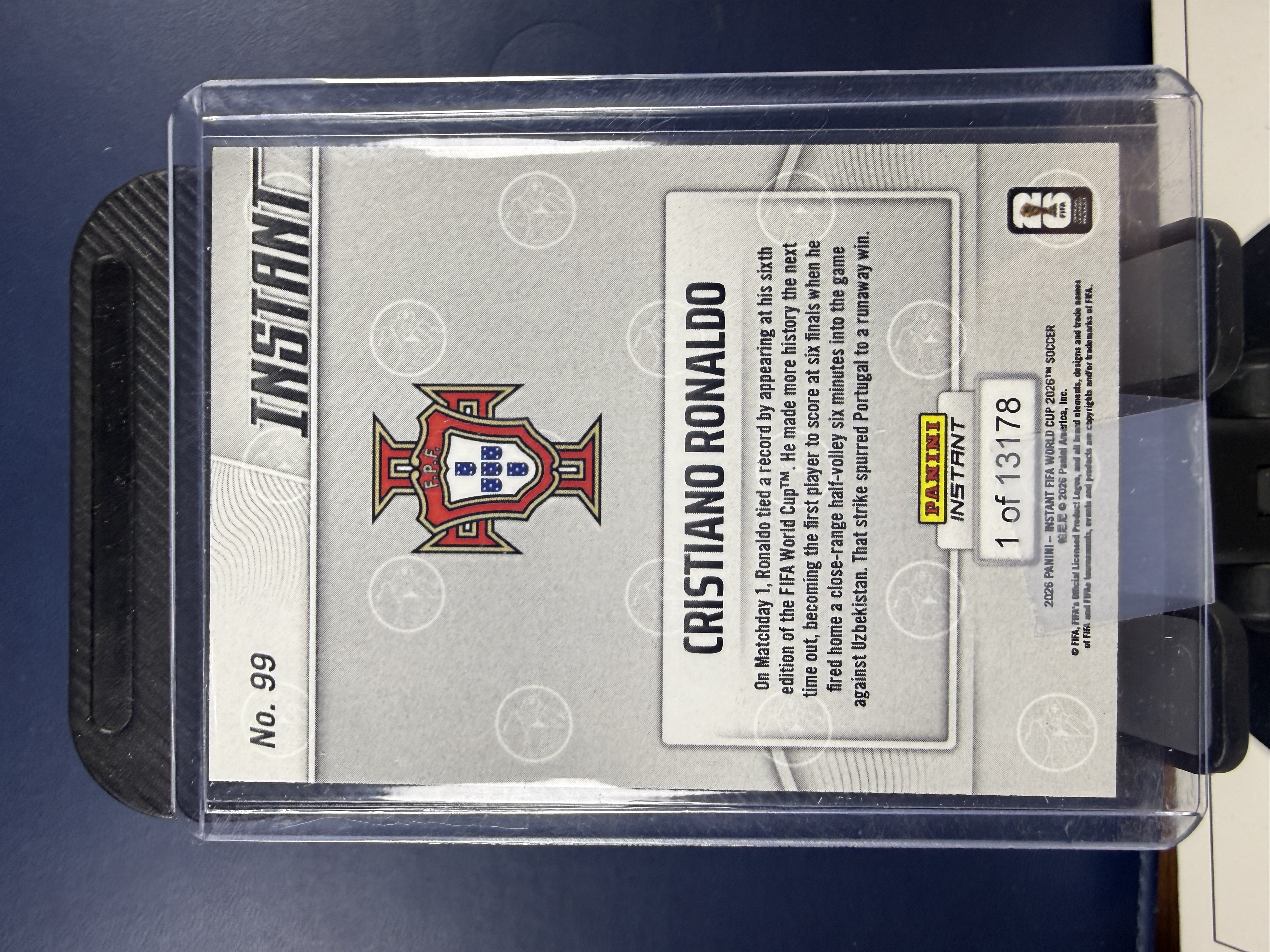2026 Panini Instant 世界杯 葡萄牙 克里斯蒂亚诺·罗纳尔多 卡 1/13178编 (海绵)