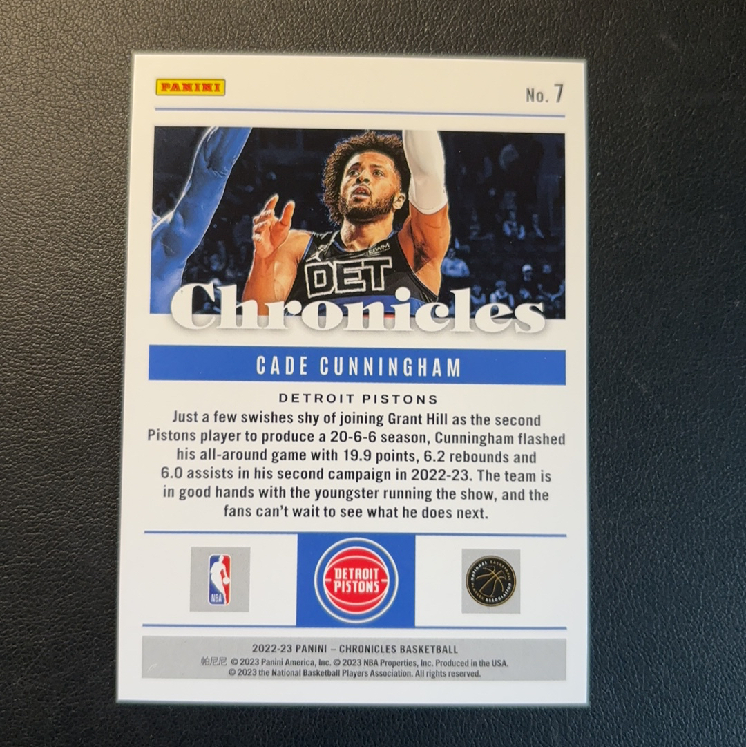 2022-23 帕尼尼 Chronicles 编年史系列 活塞 Cc 坎宁安 康宁汉姆 新秀次年 折射 万花筒折 02/18编 稀有同背 超低编 全明星 球队未来 投资收藏必备