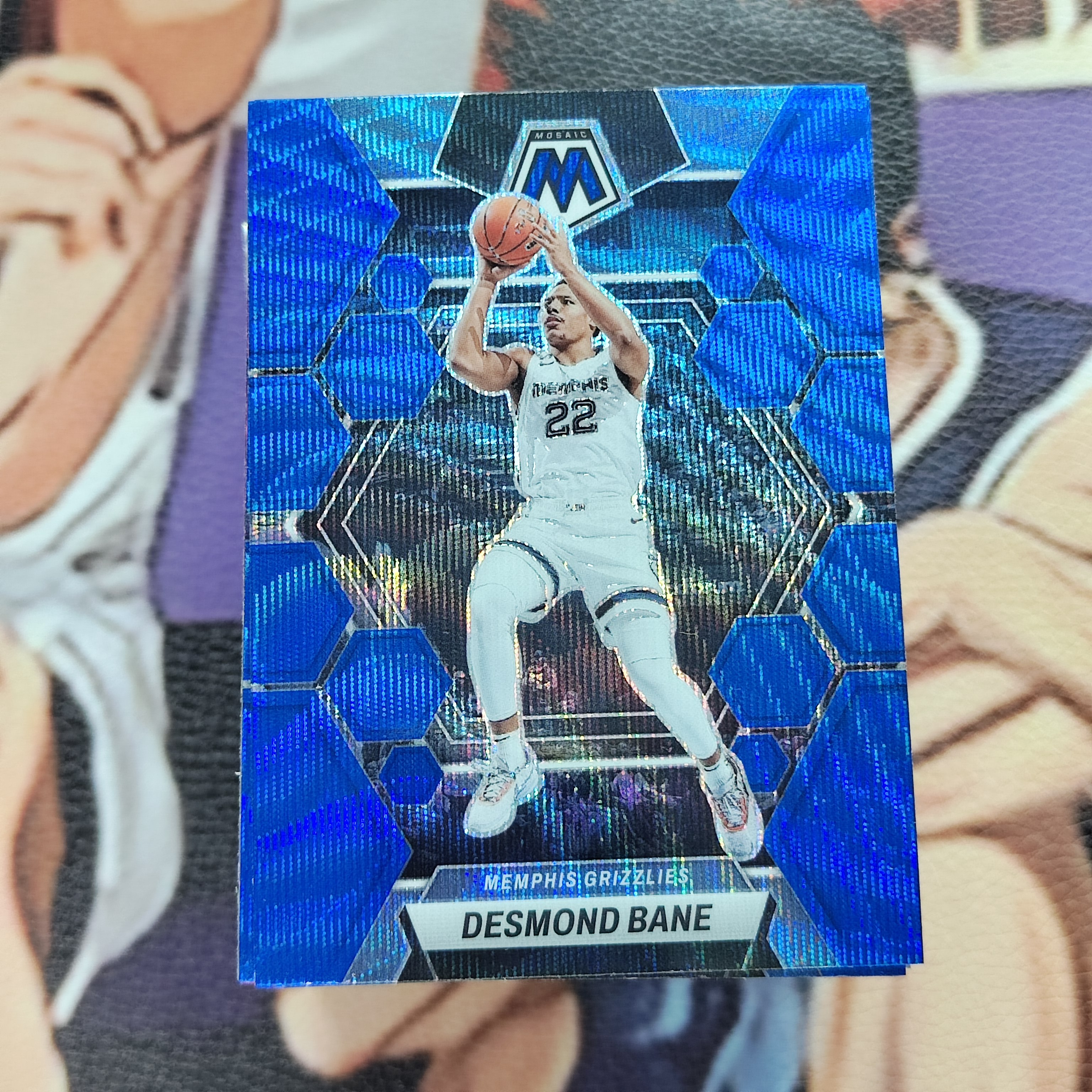 2022-23 【HADE拍卖-小卡之家】 Mosaic Desmond Bane 贝恩   蓝波纹折     单卡base 卡品如图ZKB29