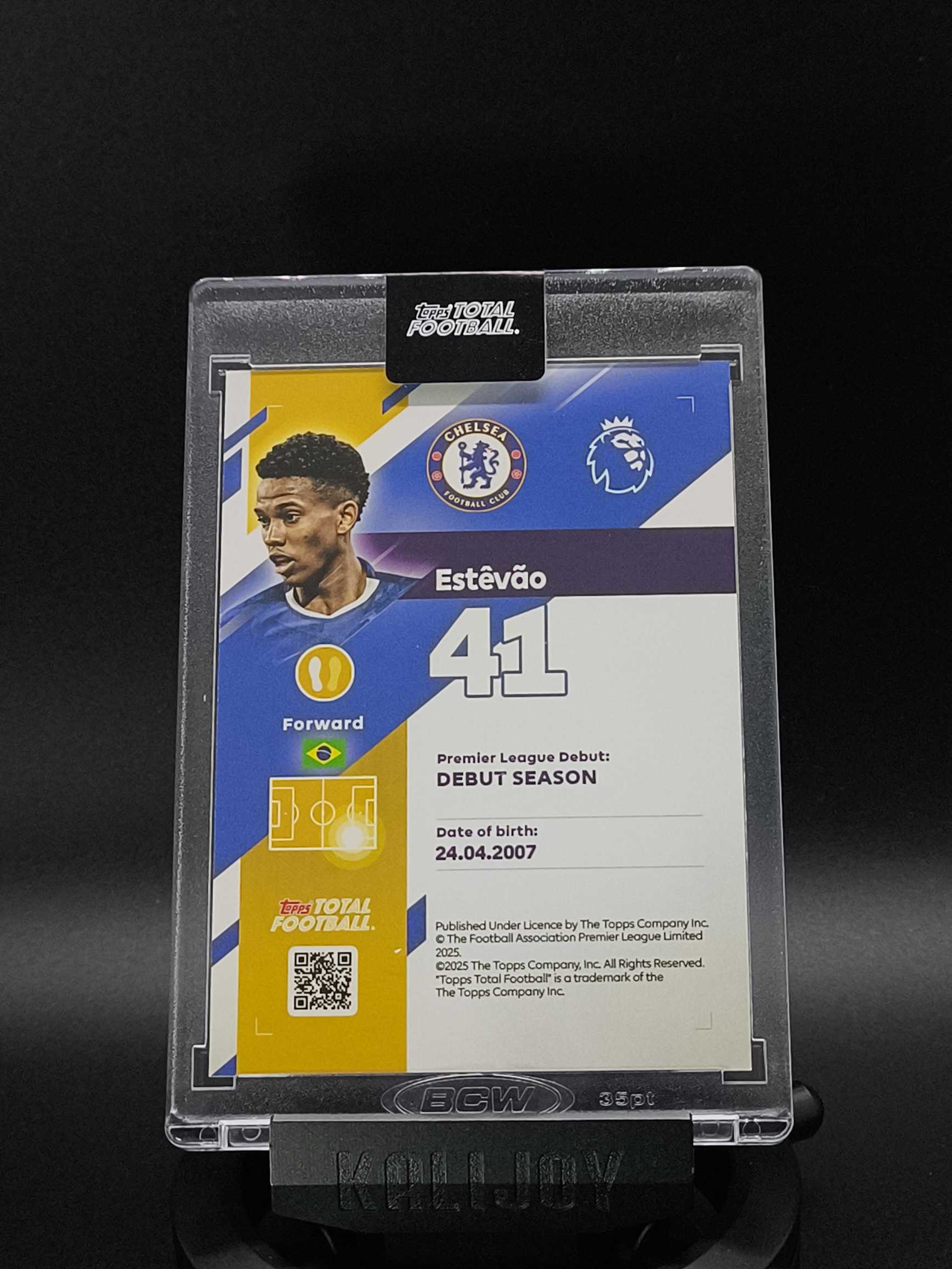 2025-26 Topps Total Football Estêvão RC 埃斯特旺 切尔西 巴西 1/5编 首编 英超 新秀 TTF 原封砖