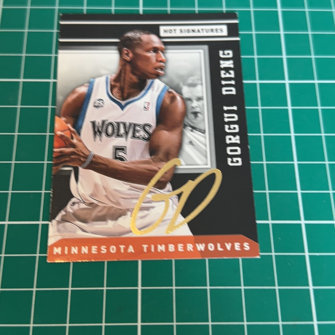 2014-15 Panini Americana Gorgui Dieng S.p.a.吉昂 金签卡 签名 签字 烫金印签 十年老卡 绝版卡 稀有大比例
