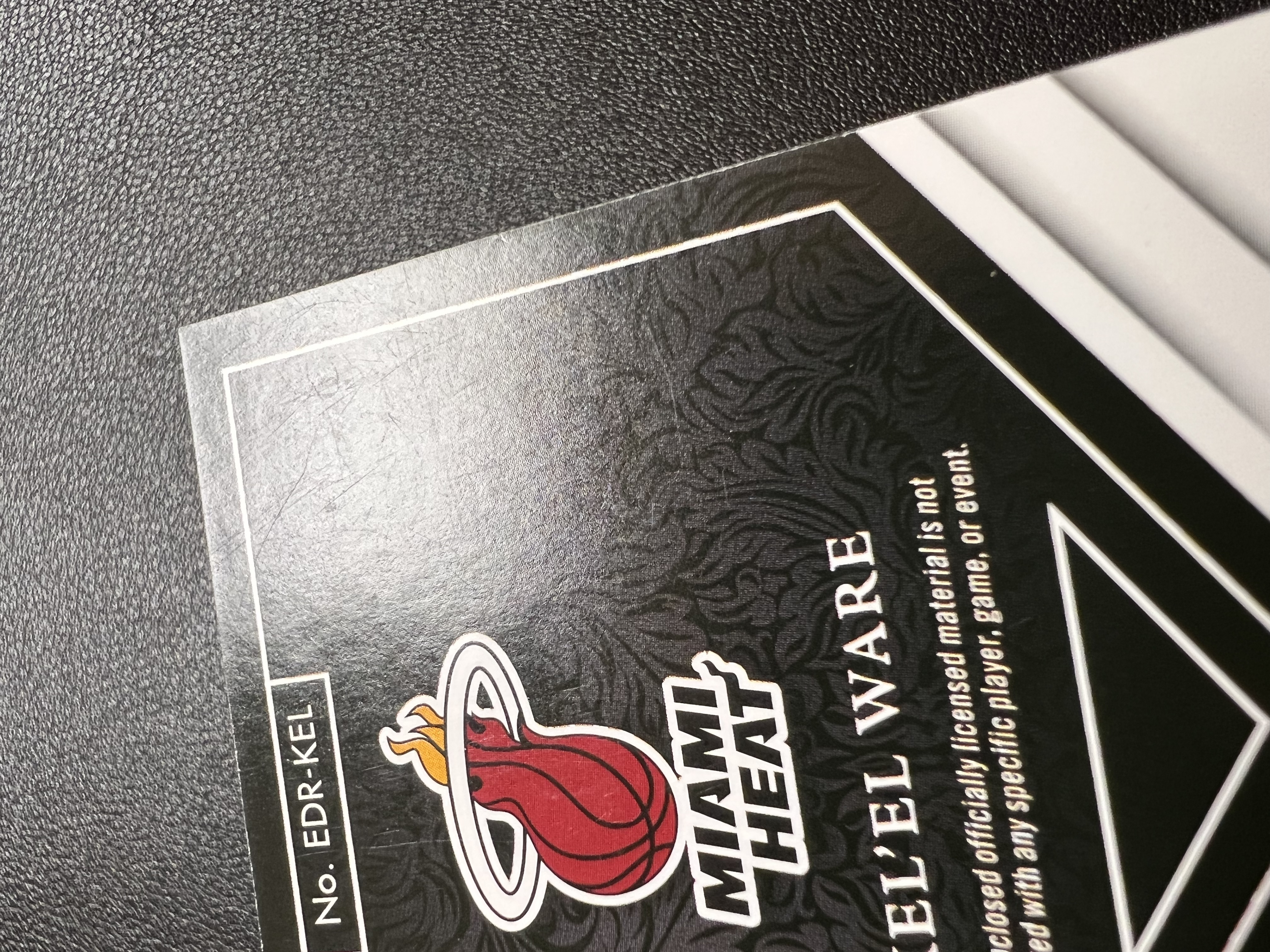 2024-25 Panini Noir Kel'el Ware RC 【星佑代卖】诺尔 热火 新秀 凯莱尔 韦尔 暴力球衣物料切割 49编 收藏必备 机