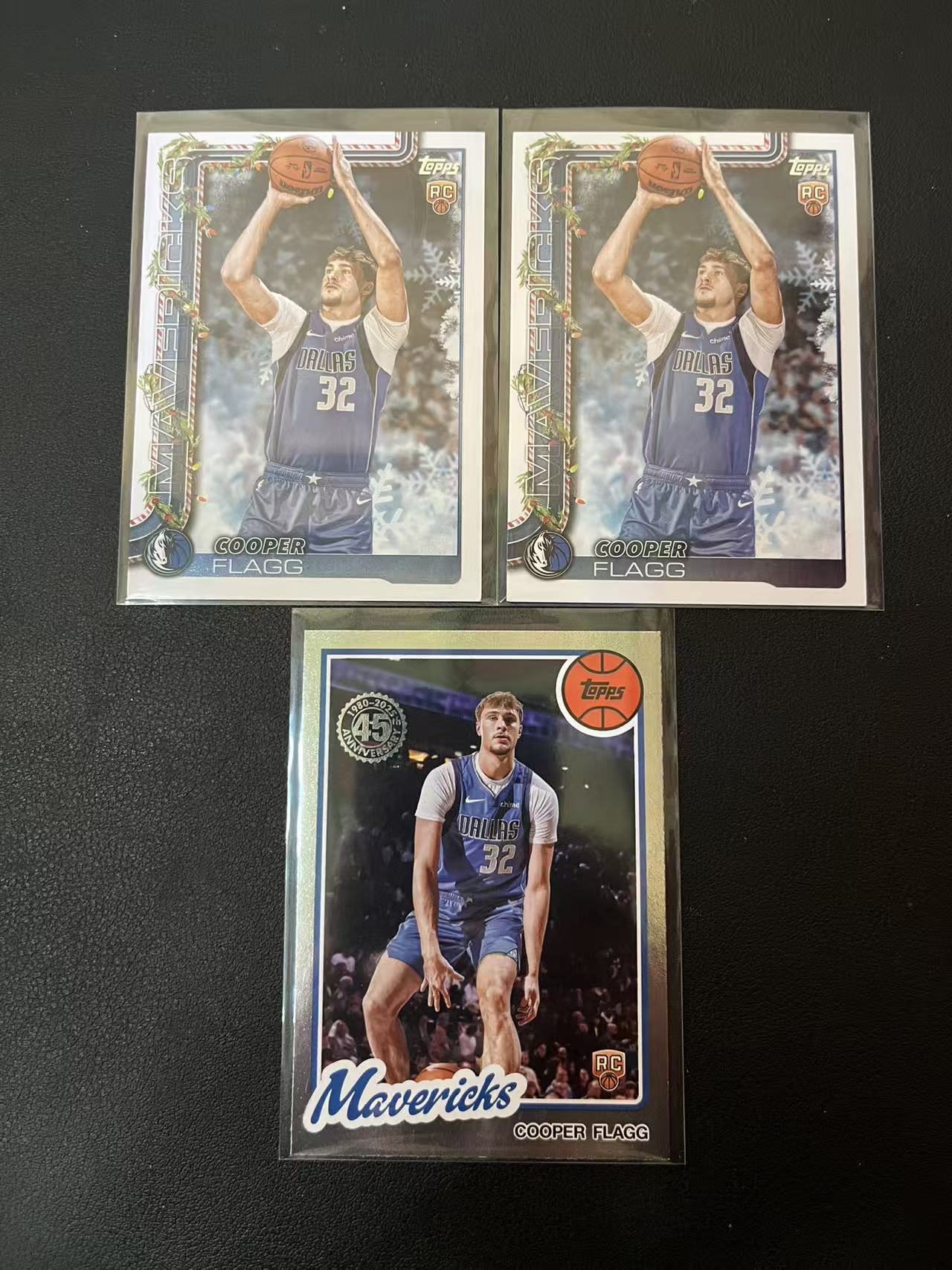 2025 Topps Flagship Cooper Flagg RC 独行侠 库珀 弗拉格 圣诞假日 45周年 base 新秀 状元 美国之子 3张 卡品如图 龙龙龙