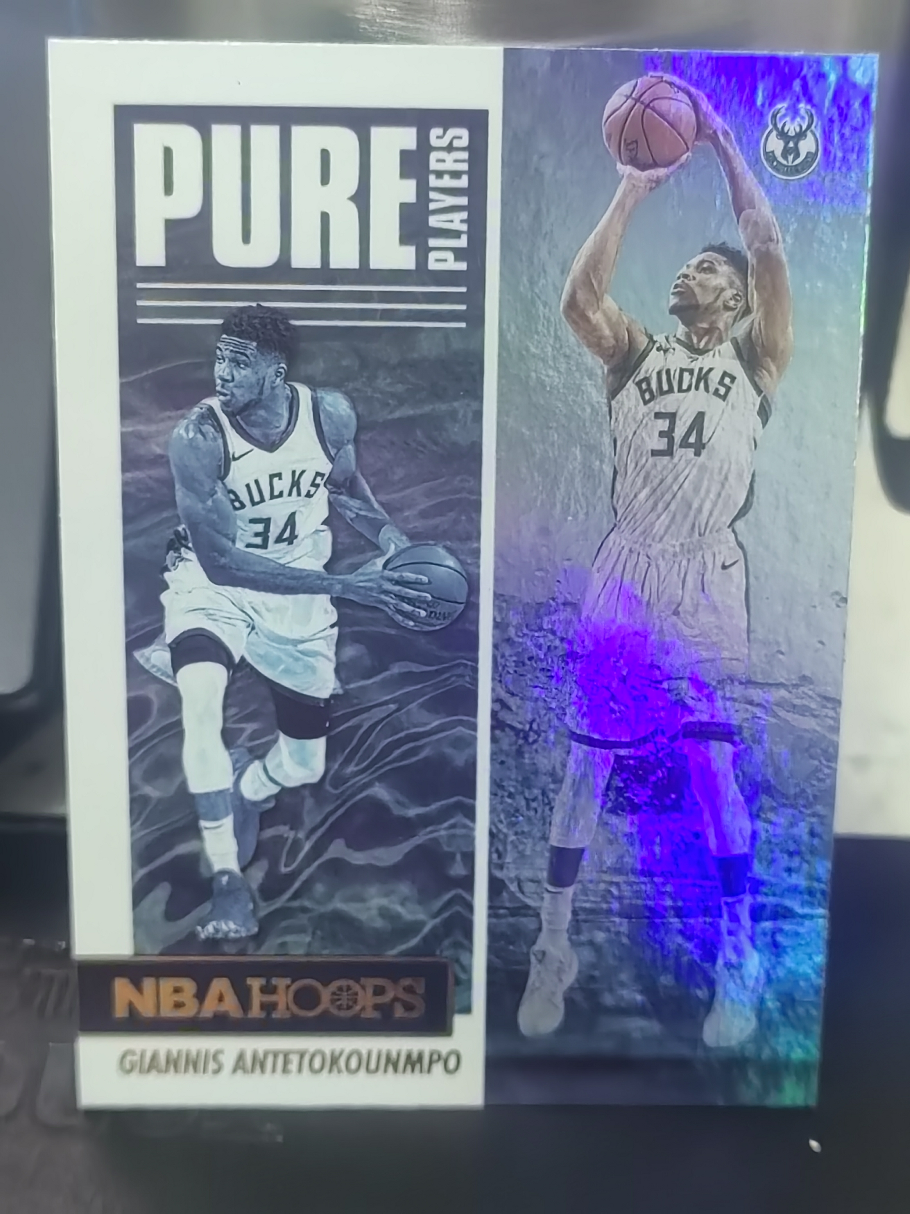 2021-22 Panini Hoops Giannis Antetokounmpo Hoops 金标 银折 水花 特卡 扬尼斯 阿德托昆博 字母哥 雄鹿 篮 白边白角 不保卡品 卡品如图