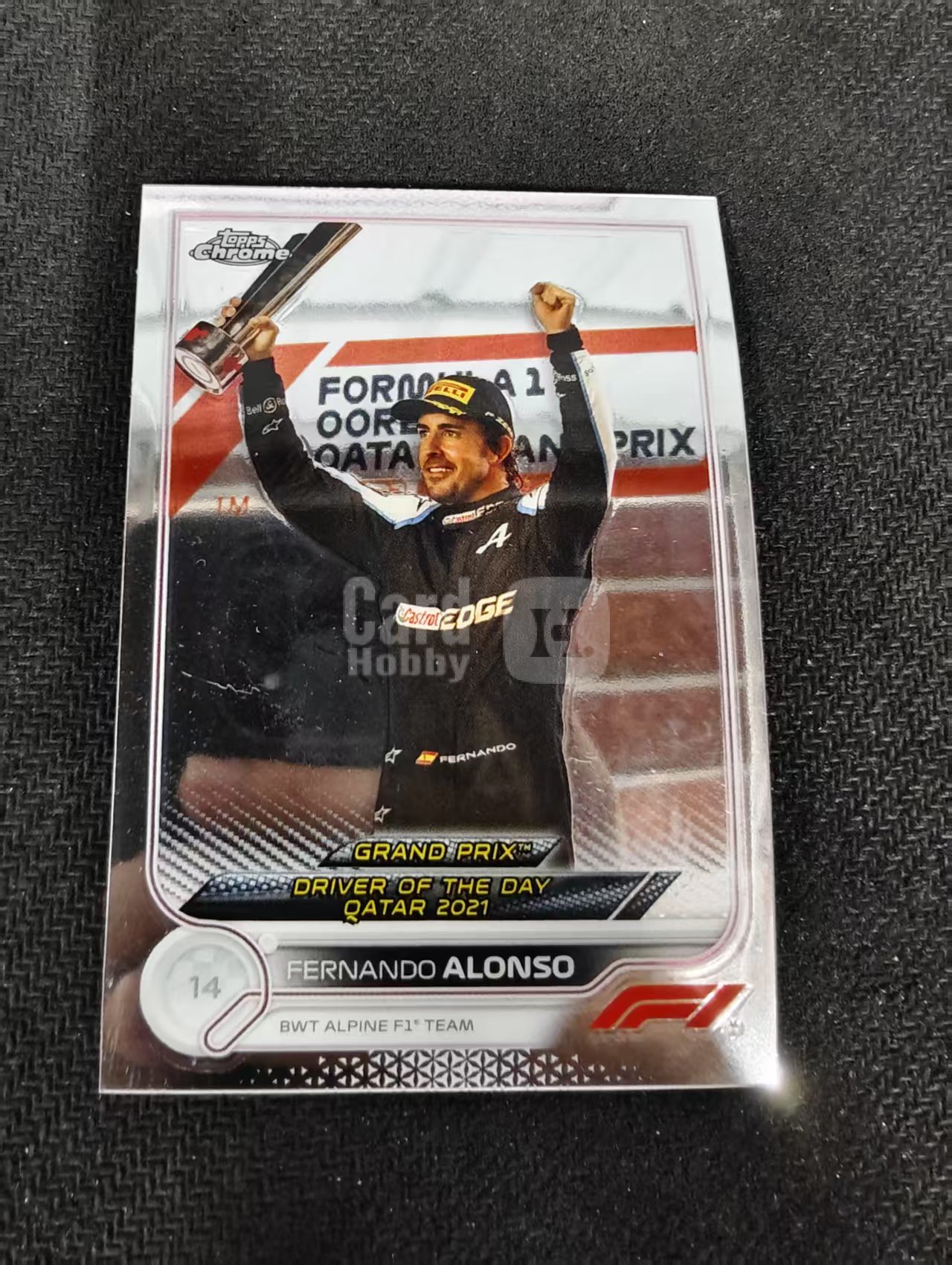 2022 Topps F1 Chrome Fernando Alonso 阿隆索 头哥 阿斯顿马丁 划痕 边角瑕疵 #191