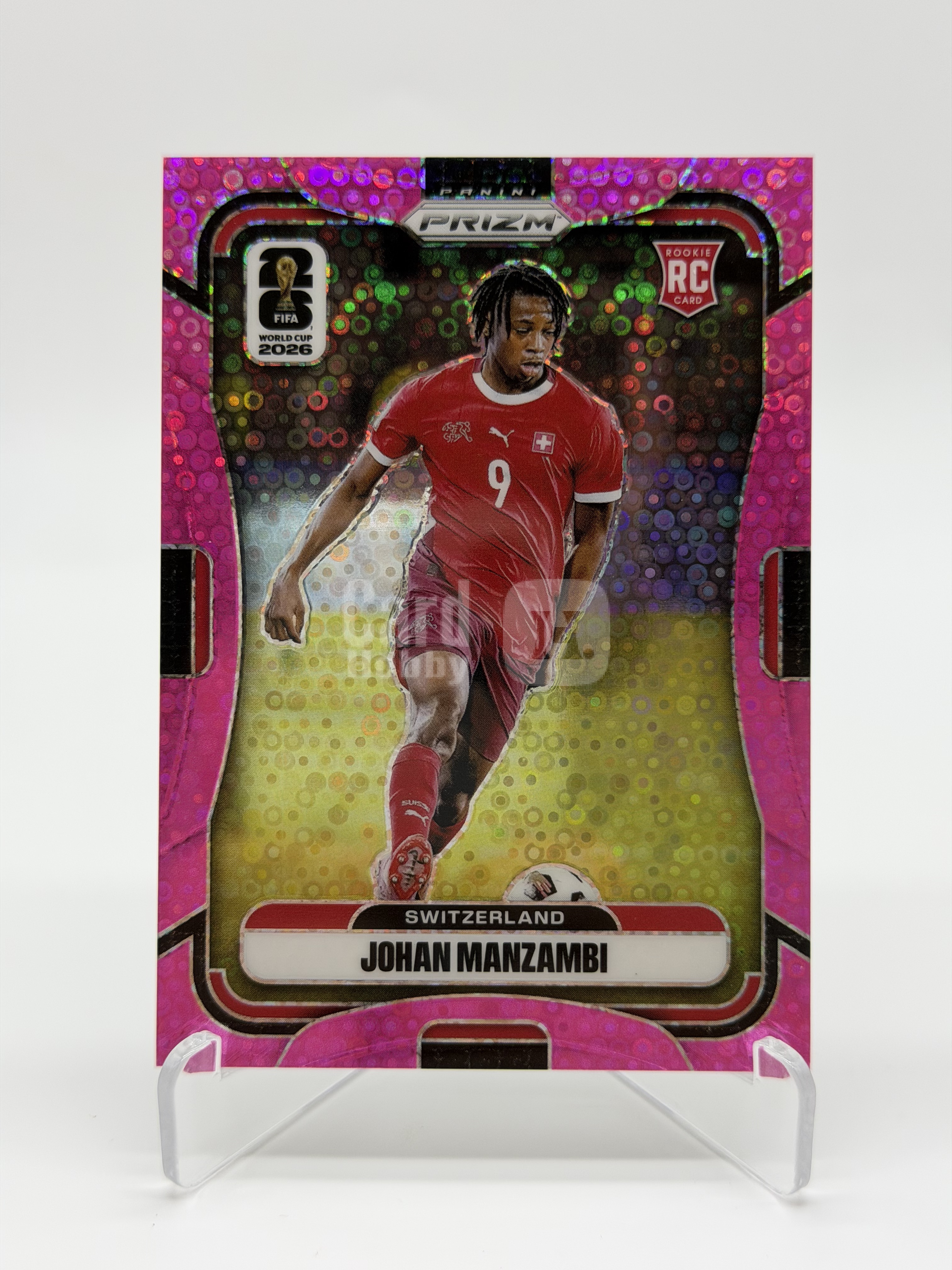 2026 Panini Prizm FIFA World Cup manzambi【Simple 拉普】世界杯pz 瑞士 rc 新秀 曼赞比 16/25编 低编 粉泡泡 折射 市场少见 非常稀有