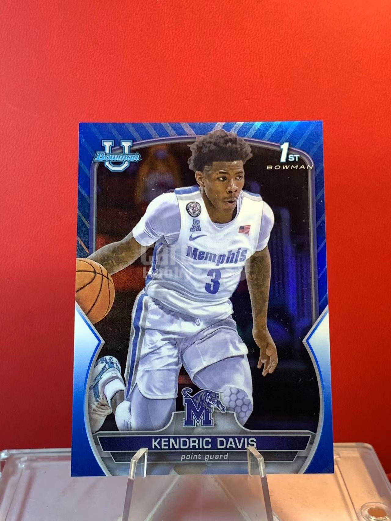 (詹叔代拍) 2023 Topps Bowman University Kendric Davis 孟菲斯 肯德里克 戴维斯 蓝折 199编 顺丰寄付 泰山