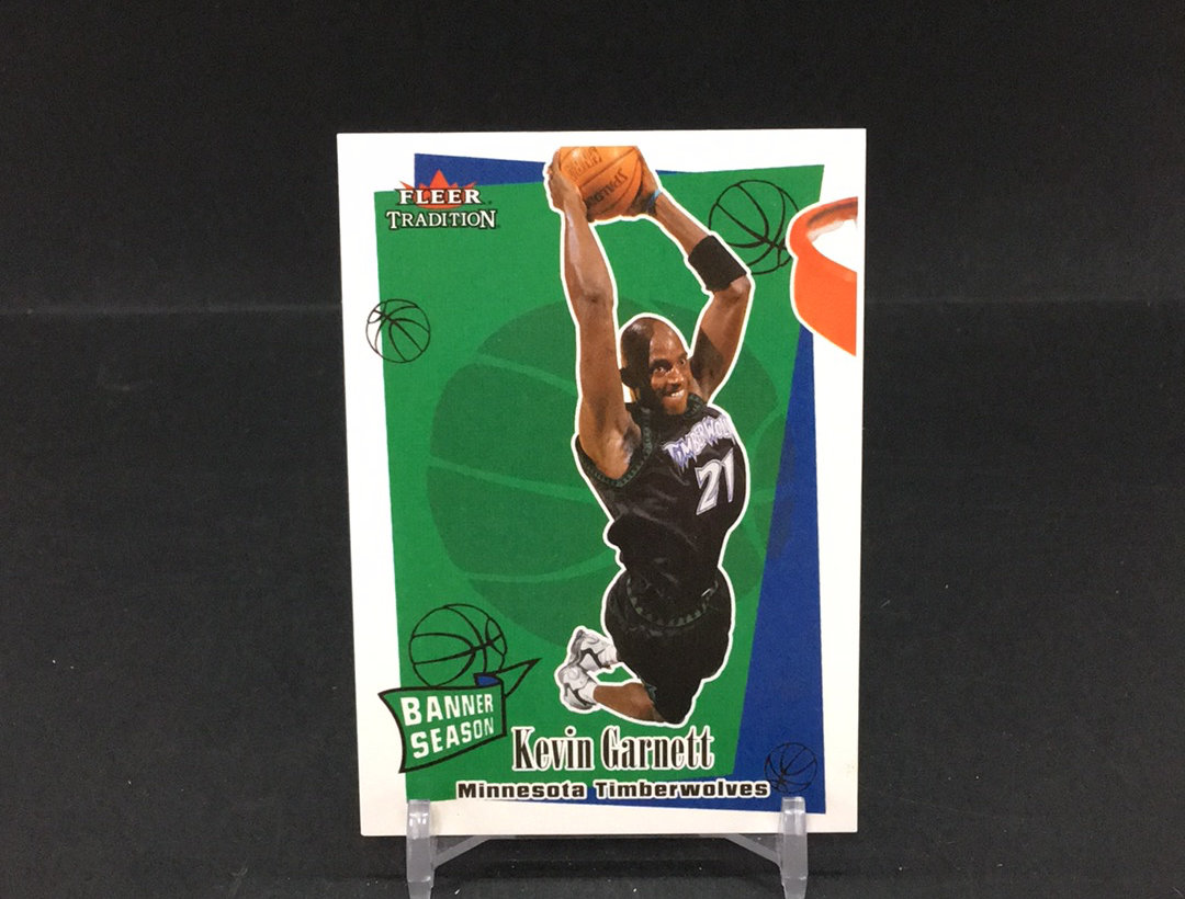 【DC拍卖】11.19 FLEER TRADITION 特卡 经典老特 实卡美如画 名人堂巨星 森林狼队史第一人 历史顶级大前锋 KG 狼王 凯文 加内特(微瑕)