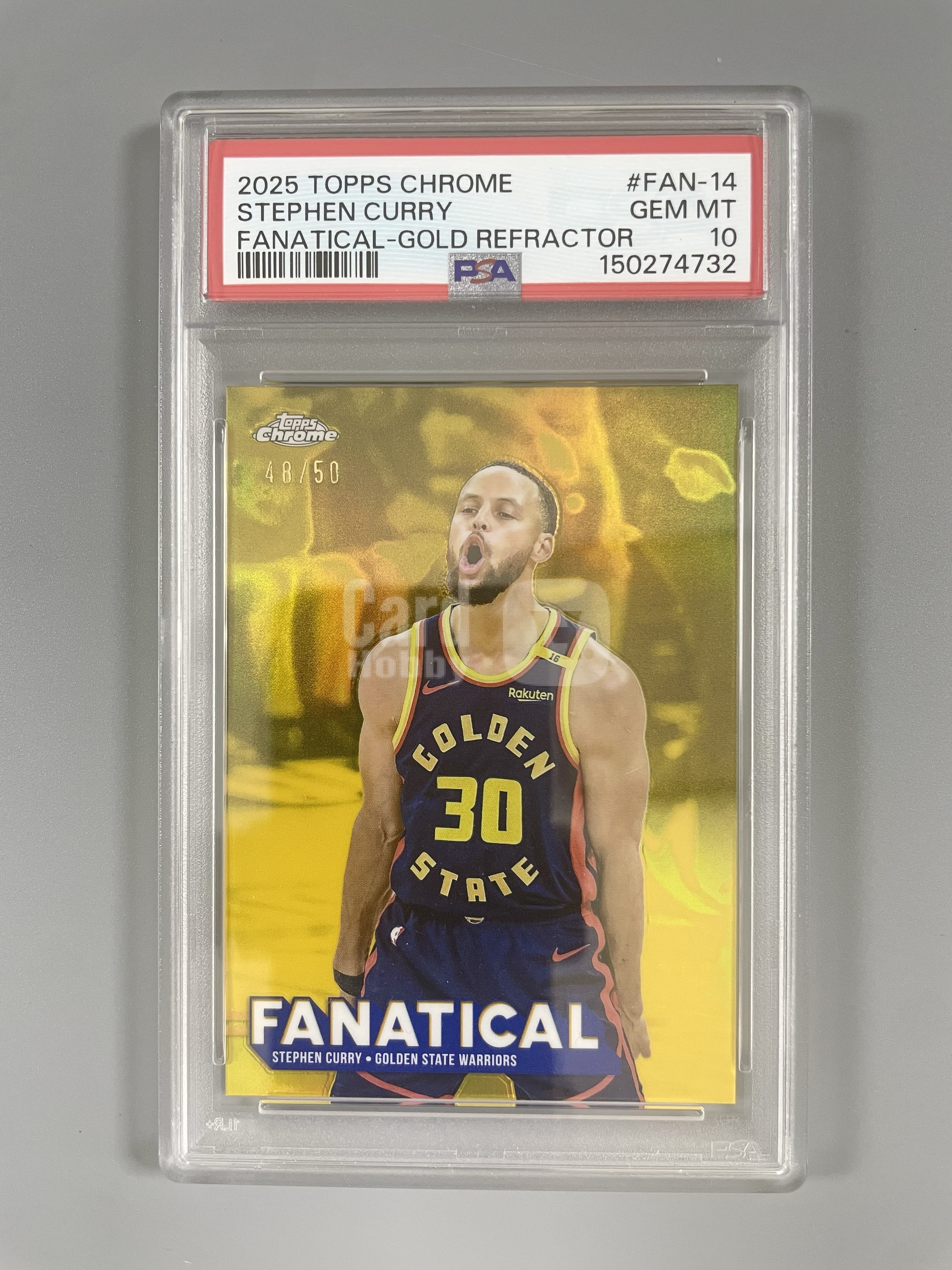2025-26 Topps Chrome Stephen Curry 【月火代卖】勇士 史蒂芬库里 三分王 /50编 金折 折射 Fanatical 狂热特卡 大比例SSP PSA10 luffy