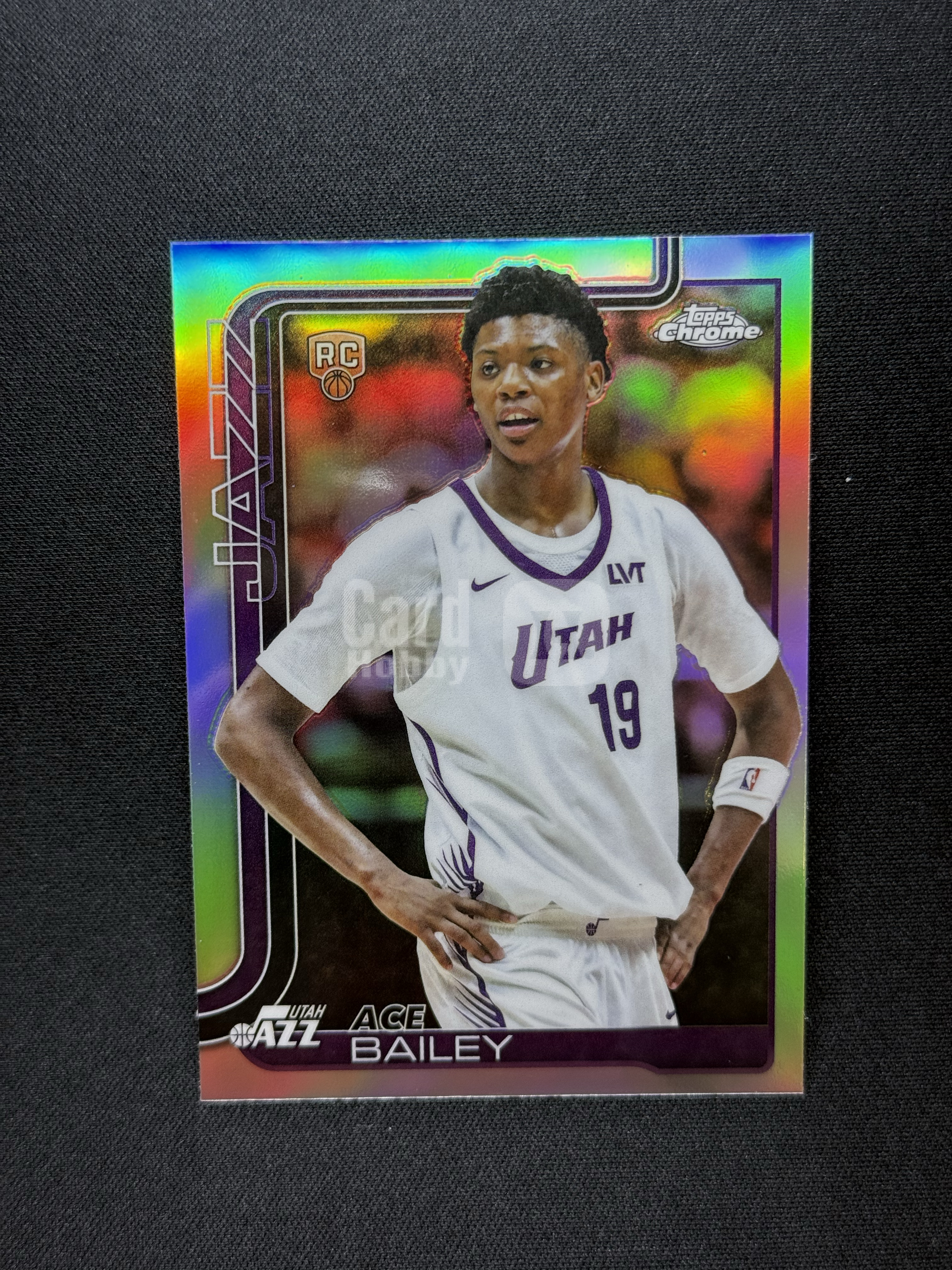 2025-26 Topps Chrome Ace bailey RC 【小贝代拍】Tc 爵士 大热 新秀 埃斯 艾斯 贝利 正银折 瑕疵如图 拍前看描述 H CL