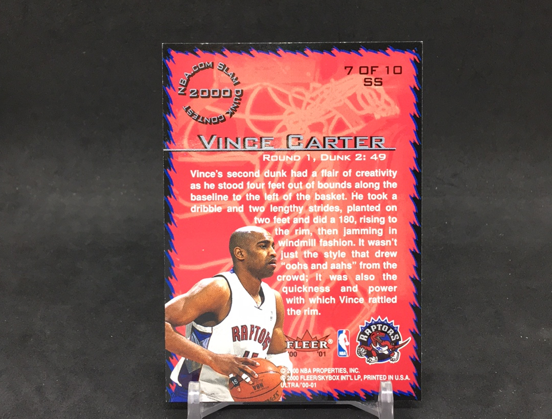 【DC拍卖】11.21 ULTRA 大比例特卡 经典老特 实卡美如画 四大分卫之一 名人堂巨星 NBA历史最强扣将 半人半神 文斯 卡特