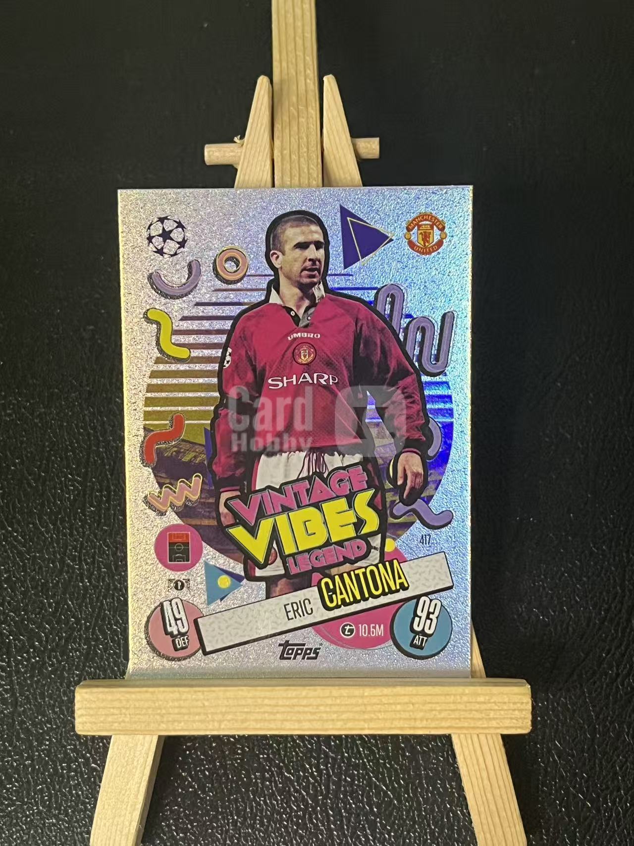 2024-25 Topps Match Attax Eric Cantona 埃里克 坎通纳 曼联 特卡 银折 欧冠 实卡精美 卡品如图 LZL8