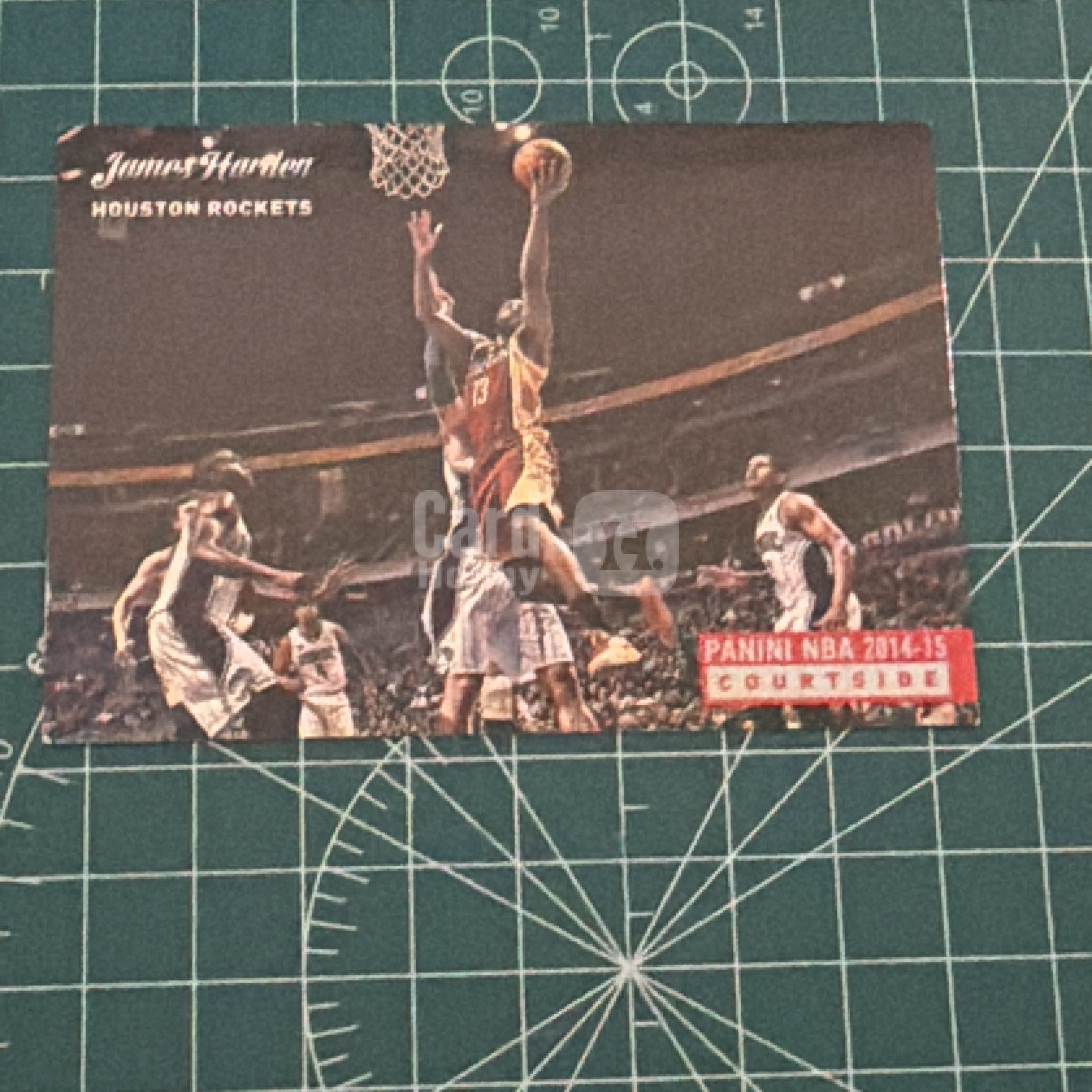 2014-15 Panini S.p.A James Harden 中雅图/中亚图 詹姆斯哈登 横版特卡 场边 小聚光灯 老卡 绝版卡 稀有大比例 折痕 卡面不平