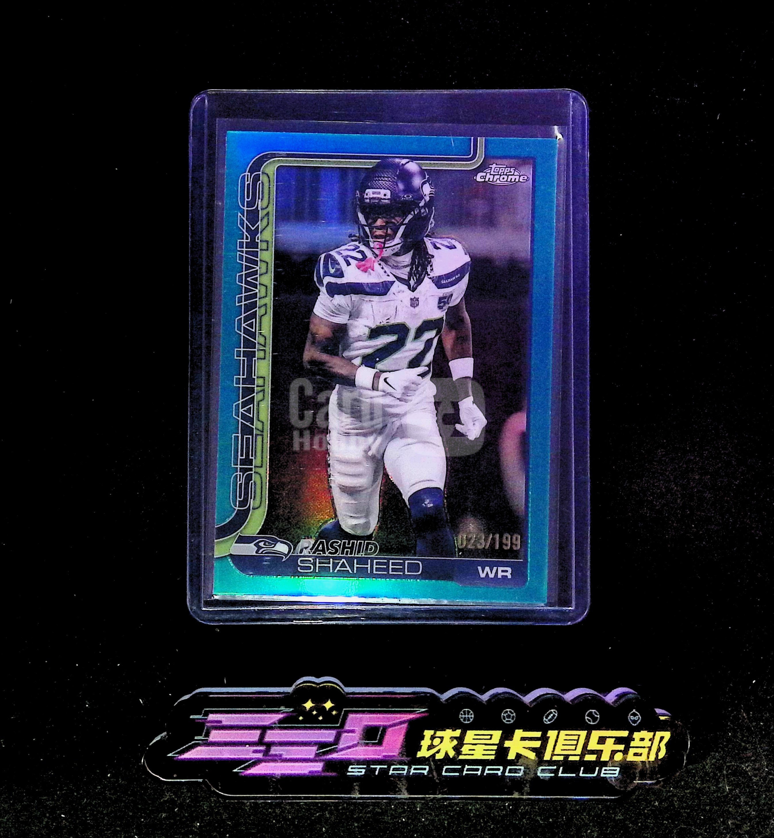 4310【330球星卡实体店代卖】2025 NFL Topps Chrome TC 橄榄球 Rashid Shaheed 拉希德沙希德 新奥尔良圣徒 青折 23/199编 仅顺丰寄付(UK23)