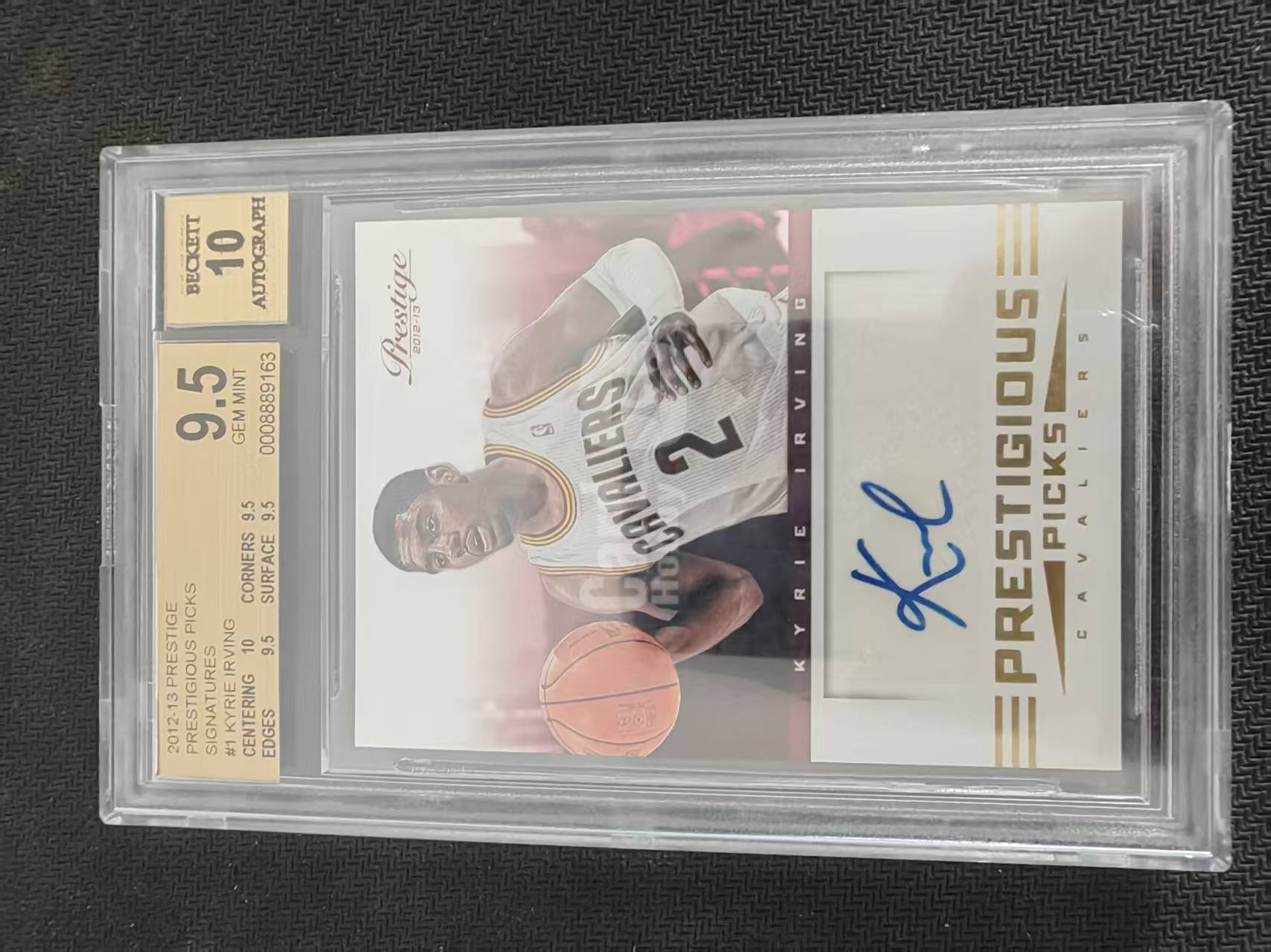 「钢炮拍卖」2012-13 Panini Prestige Kyrie Irving RC 荣耀 凯里 欧文 欧神仙 签字 新秀 独行侠 骑士巨星 BGS金标9.5/10 G 鹏浩