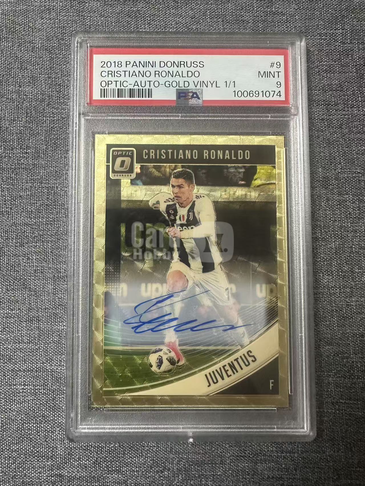2018 Panini Donruss Cristiano Ronaldo 【悟吉塔代拍】杜蕾斯OP 尤文图斯 C罗 克里斯蒂亚诺 罗纳尔多 签字 爆金折 折射 1/1 一编一  PSA9 谷谷(M)