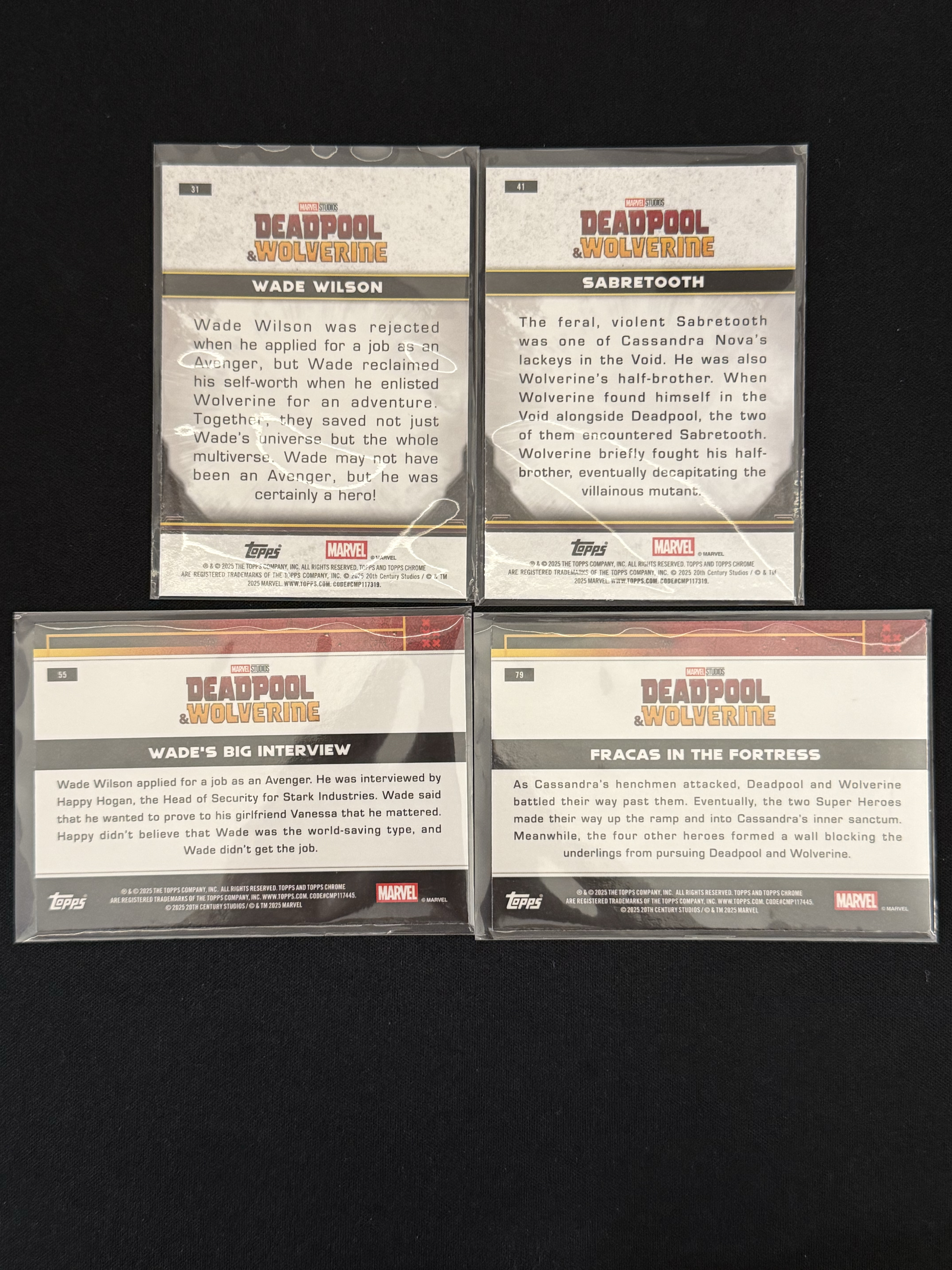 2025 Topps Marvel (MCU) Sabretooth 【小贝代拍】 Deadpool Chrome 漫威 死侍与金刚狼 剑齿虎 威尔逊 等 银Hyper折 不保卡品 拍前看描述 吴