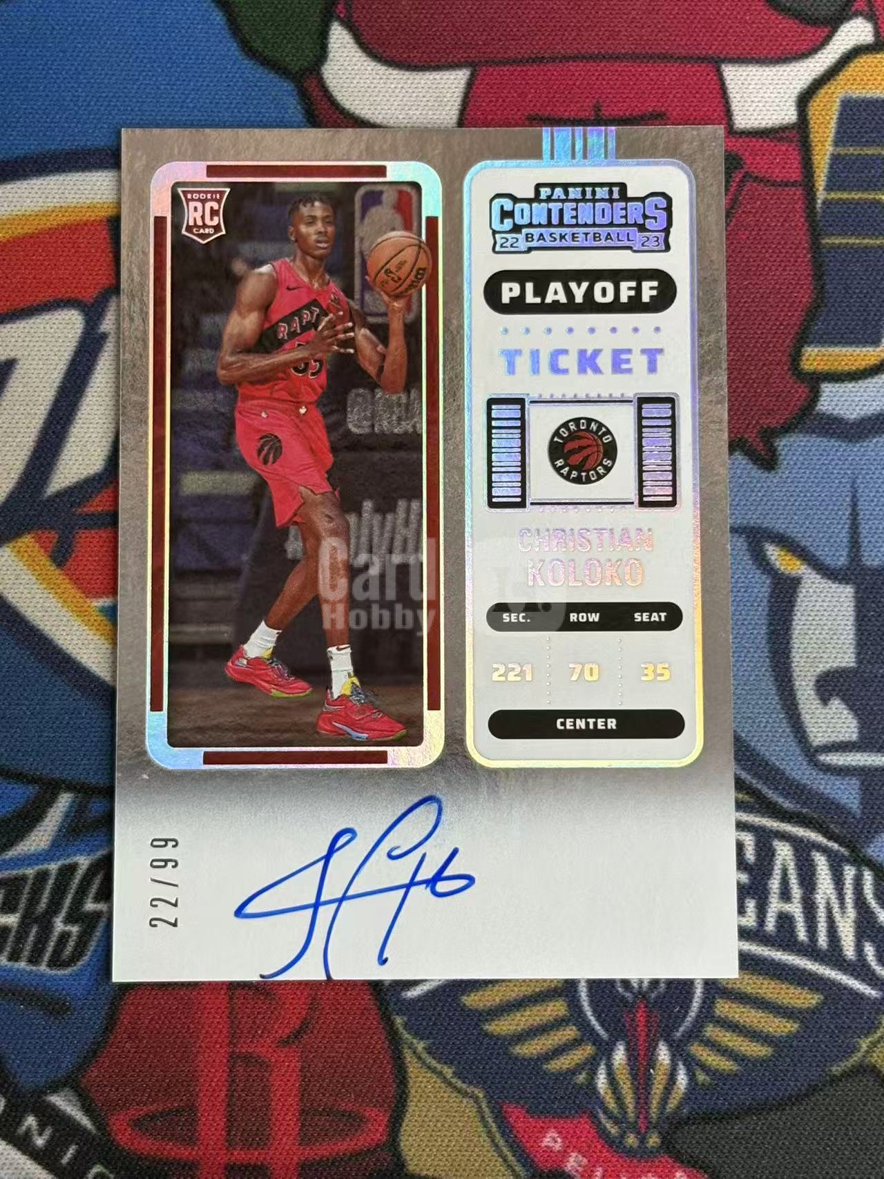 2022-23 PANINI CONTENDER KOLOKO 球票系列 猛龙 新秀RC 克里斯蒂安科洛科 科洛克 99编 签字卡 卡签 正新秀球票签字卡 银折 折射 专收凑套必备【烂臭嘴拍卖】