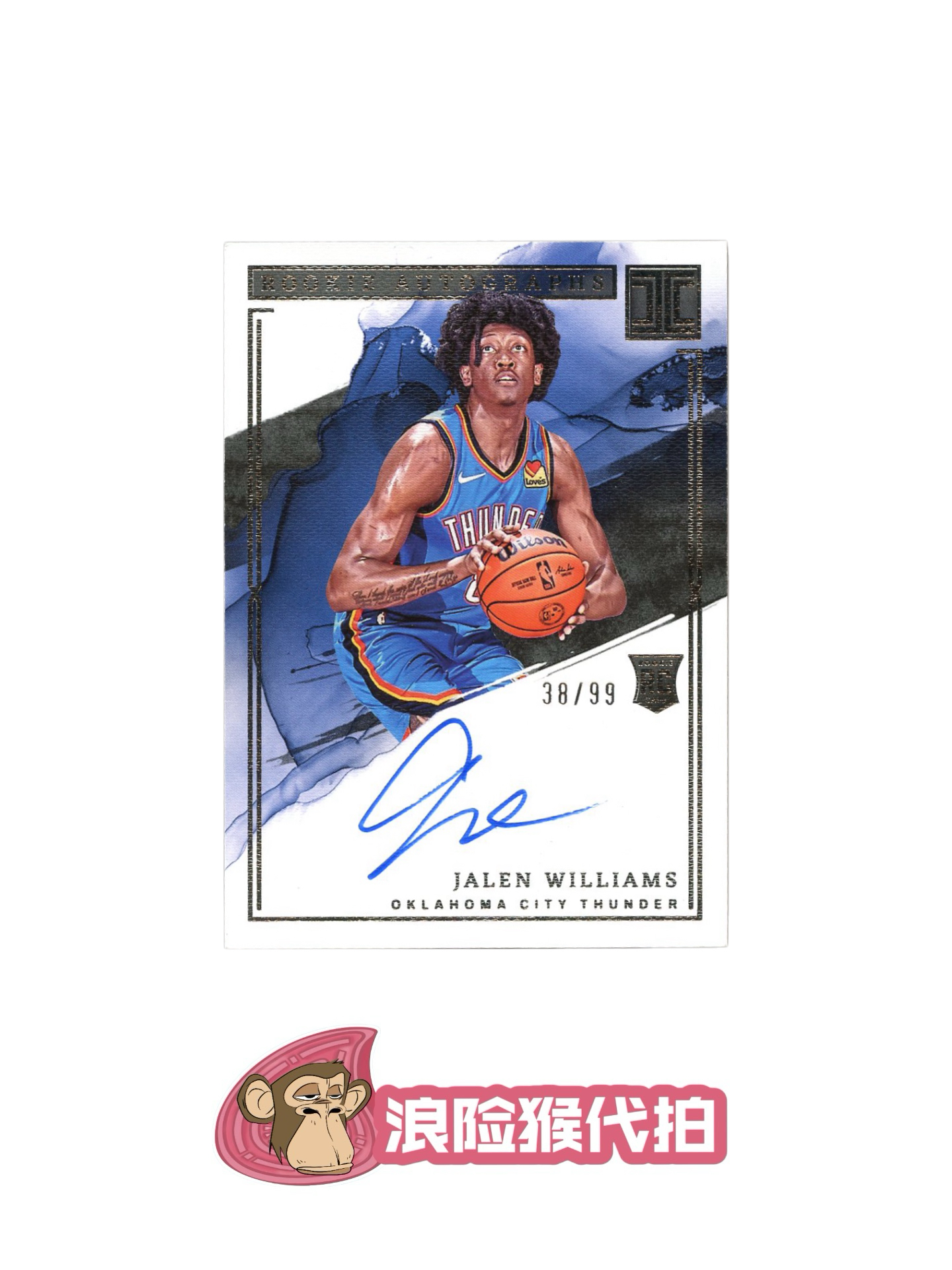 【浪险猴🐒代拍】2022-23 Panini Impeccable Jalen Williams 小真金 雷霆 新秀RC 杰威 老八 杰伦威廉姆斯 99编 正新秀 签字卡 卡签 收藏必备 曹
