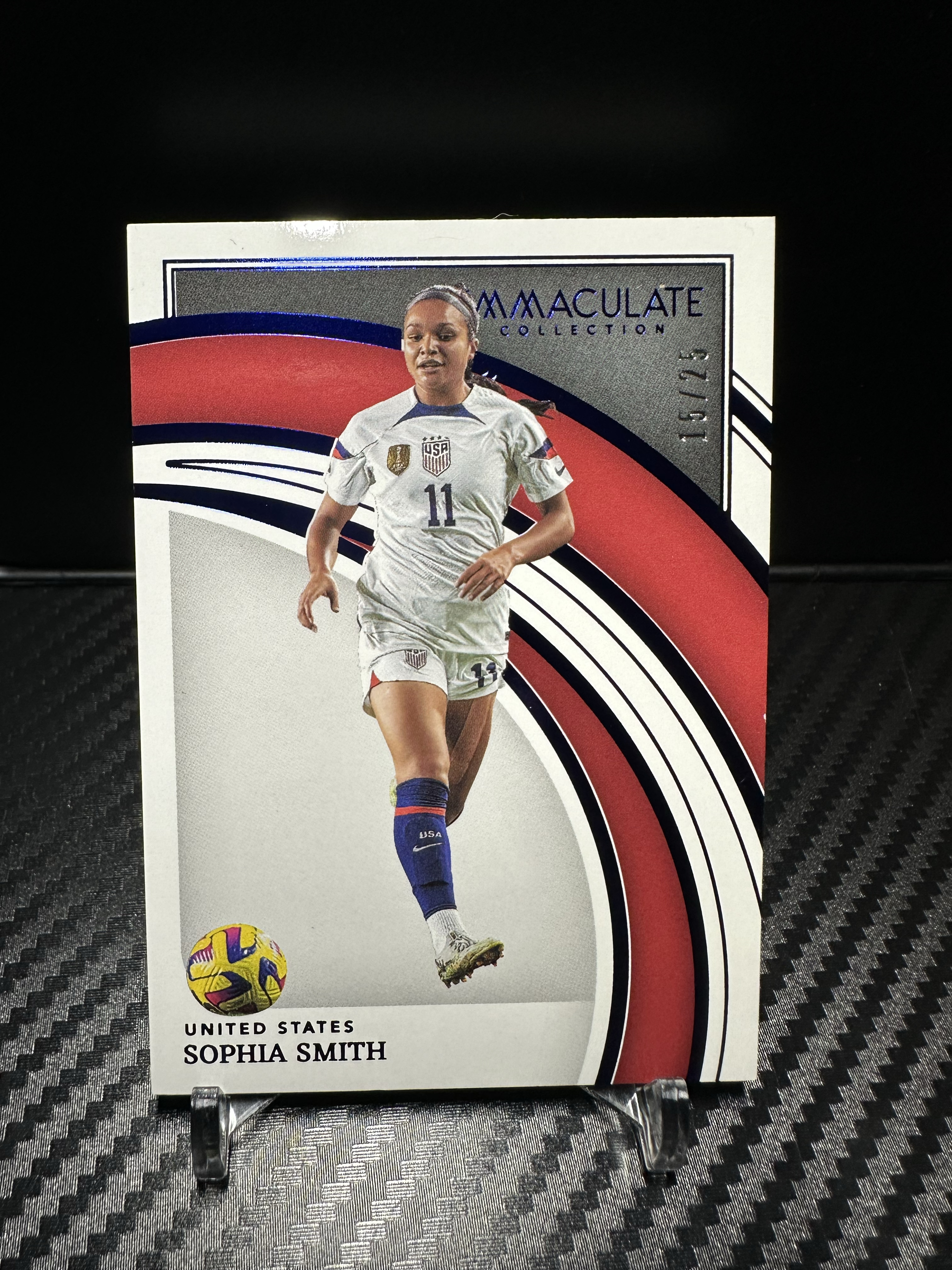 2023 Panini Immaculate Sophia Smith 索菲亚史密斯15/25编 蓝宝石平行 美国国家队选图 爱咪咪高端系列卡品如图 USA 女足 美女收藏凑套