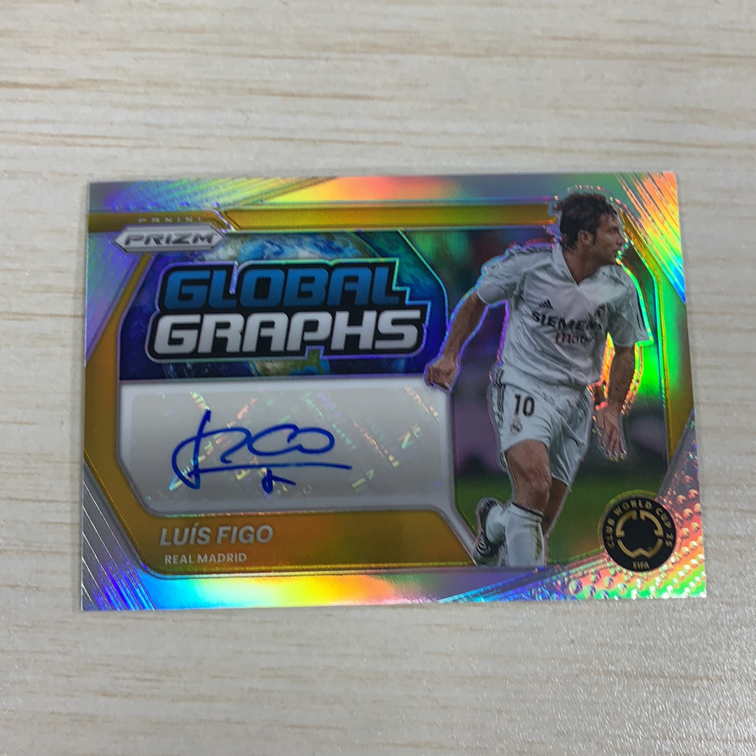 【小牛代拍】2025 Panini Prizm luis Figo 世俱杯PZ 皇家马德里 葡萄牙 路易斯 菲戈 签字 Global 全球签 特卡 银折 49/49编 尾编 墨迹如同 收藏必(一哥)