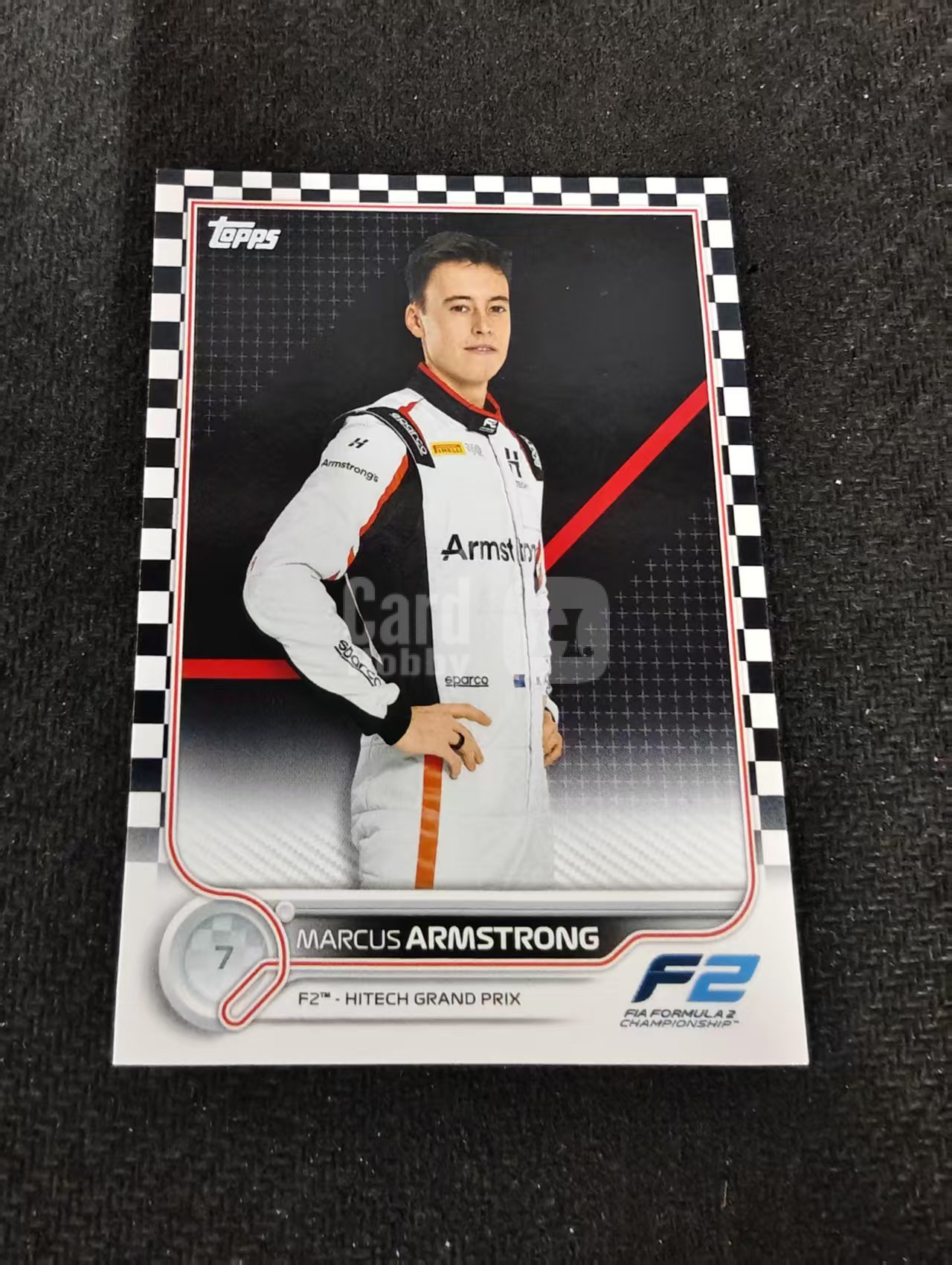 2022 Topps Chrome F1 Marcus Armstrong 马库斯 阿姆斯特朗 F2 黑白棋盘 划痕 边角瑕疵@84