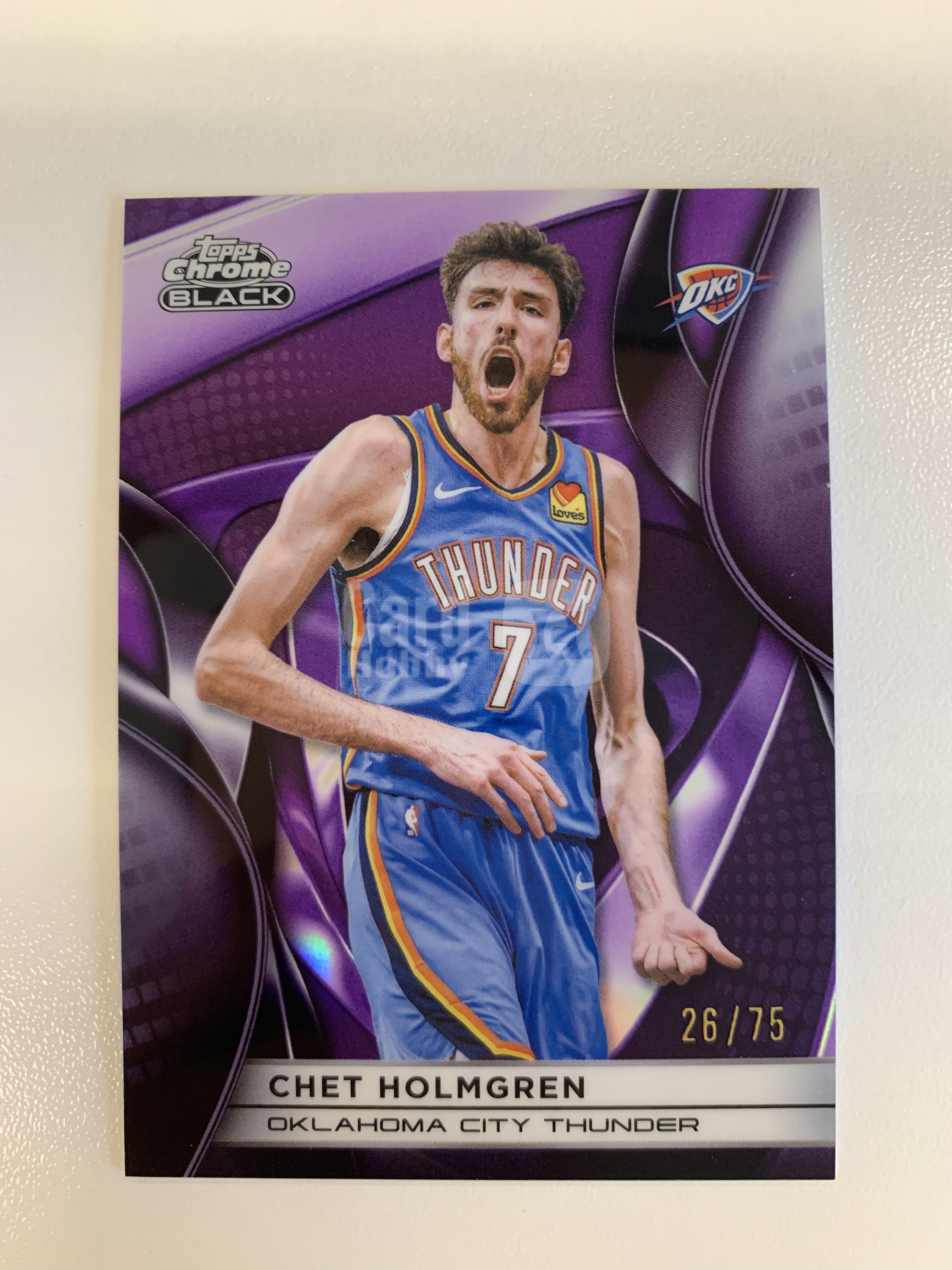 2025‑26 Topps Chrome Black Chet Holmgren 切特 霍姆格伦 雷霆 75编紫折 SBX