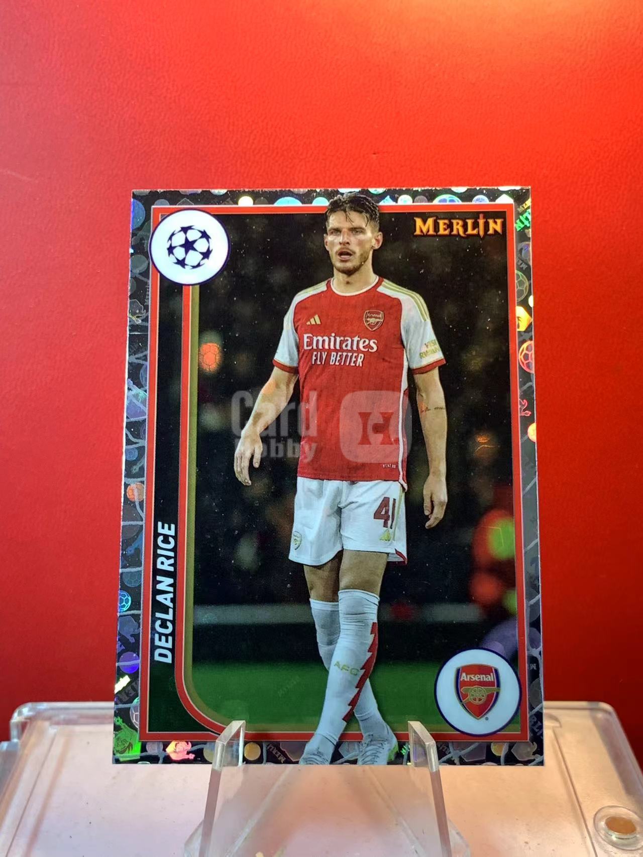 (詹叔代拍)2023-24 Topps Merlin 梅林 欧冠 欧战 Declan Rice 德克兰 赖斯 阿森纳 英格兰 银球折 sp 卡品如图 顺丰寄付