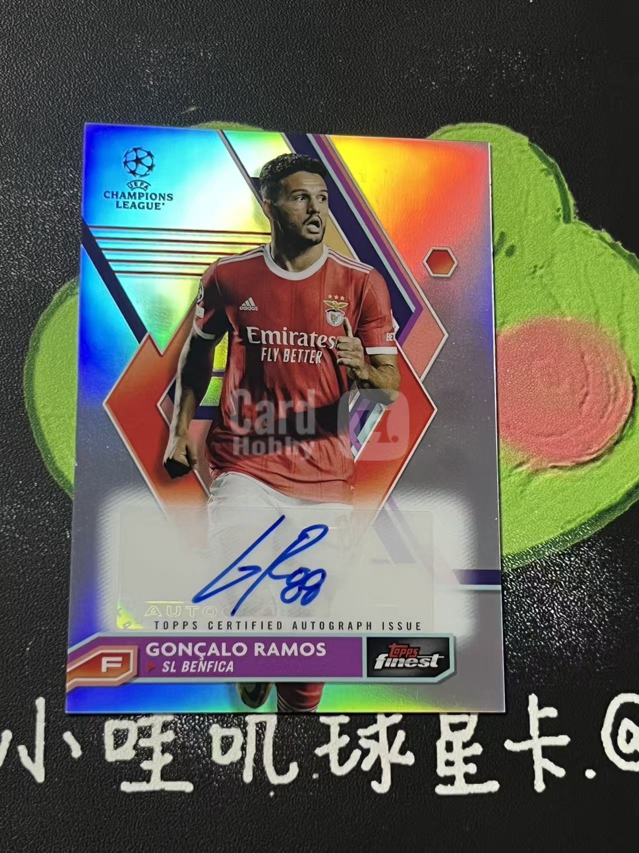 2023 Topps Finest Goncalo Ramos 欧冠 本菲卡 贡萨洛 拉莫斯 银折 签字 微瑕如图【ZYP代拍】北凉