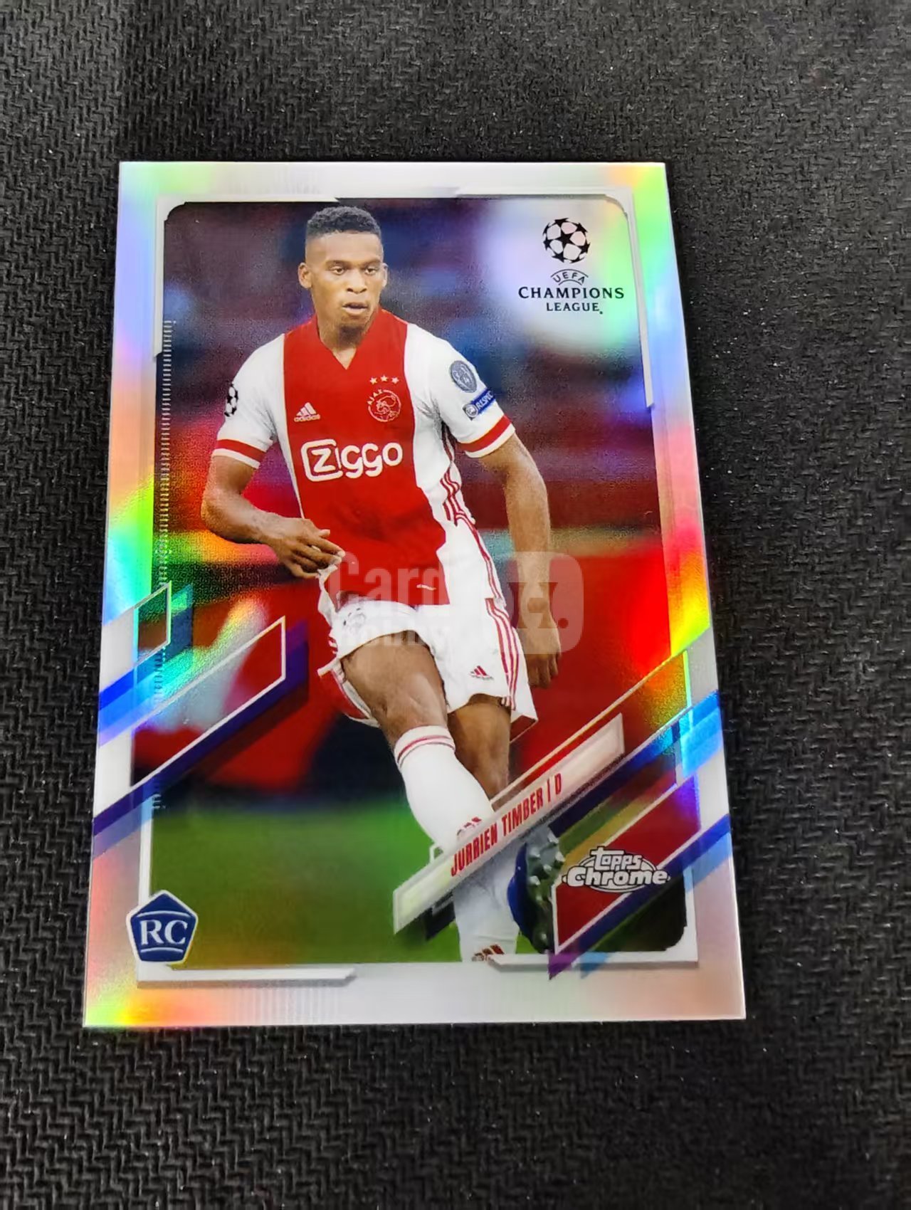 【可合并,不累计】2021 Topps Chrome Jurrien Timber RC 廷贝尔 新秀 阿贾克斯 阿森纳 荷兰 欧冠 银折 划痕 边角瑕疵 #71