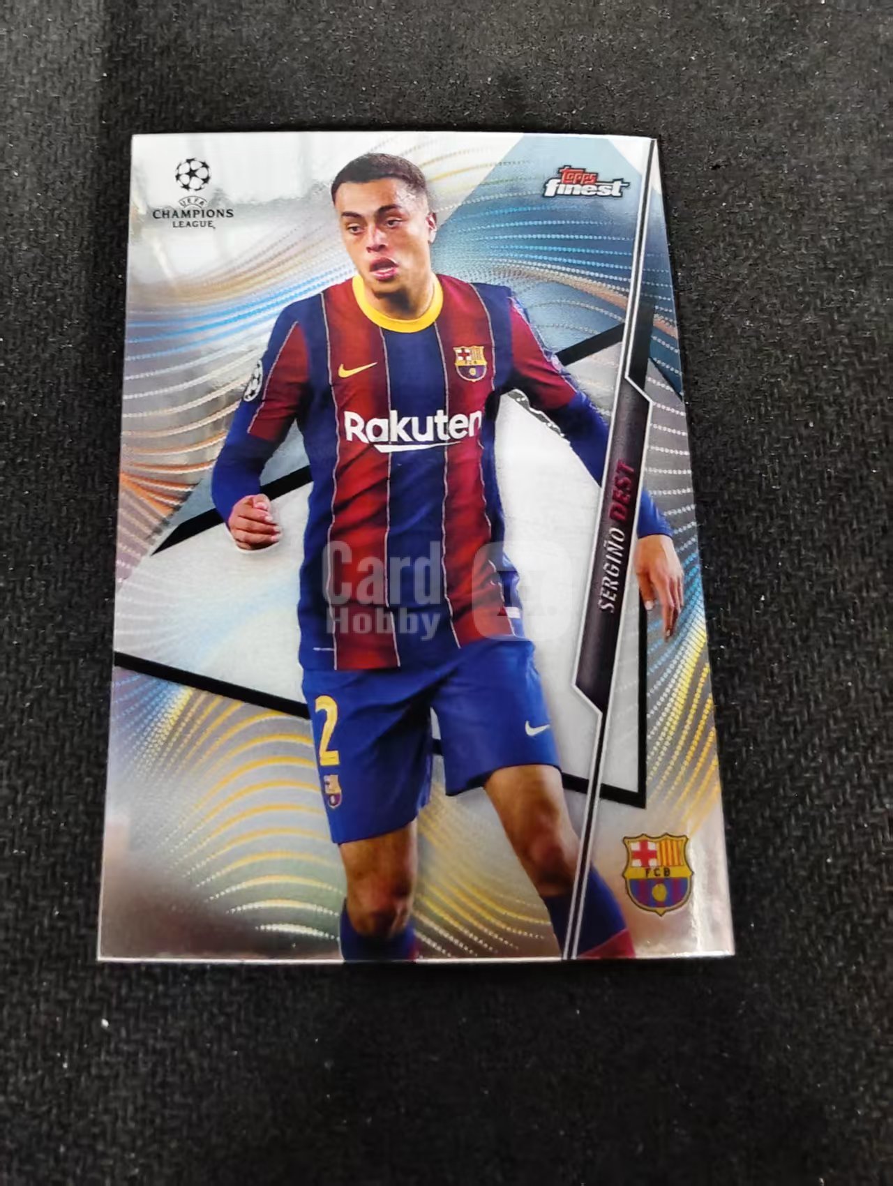 【可合并,不累计】2021 Topps Finest Sergino Dest 欧冠 巴塞罗那 巴萨 德斯特 划痕 边角瑕疵 #19