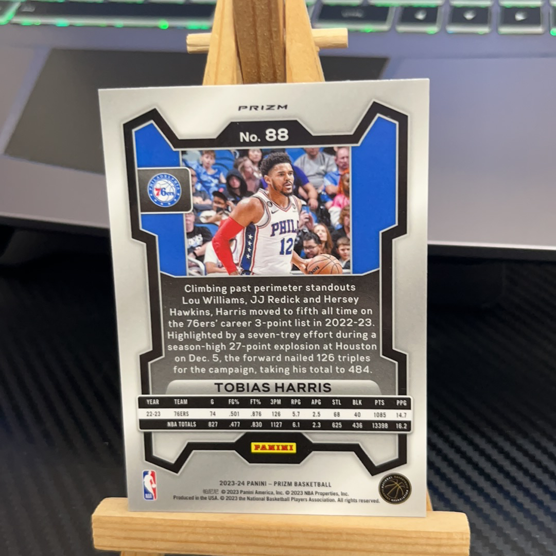 2023-24 Panini Prizm Tobias Harris 托比亚斯 哈里斯 76人 银折 折射 prizm系列 pz 卡品如图 凑图必备 值得收藏!免费代卖!