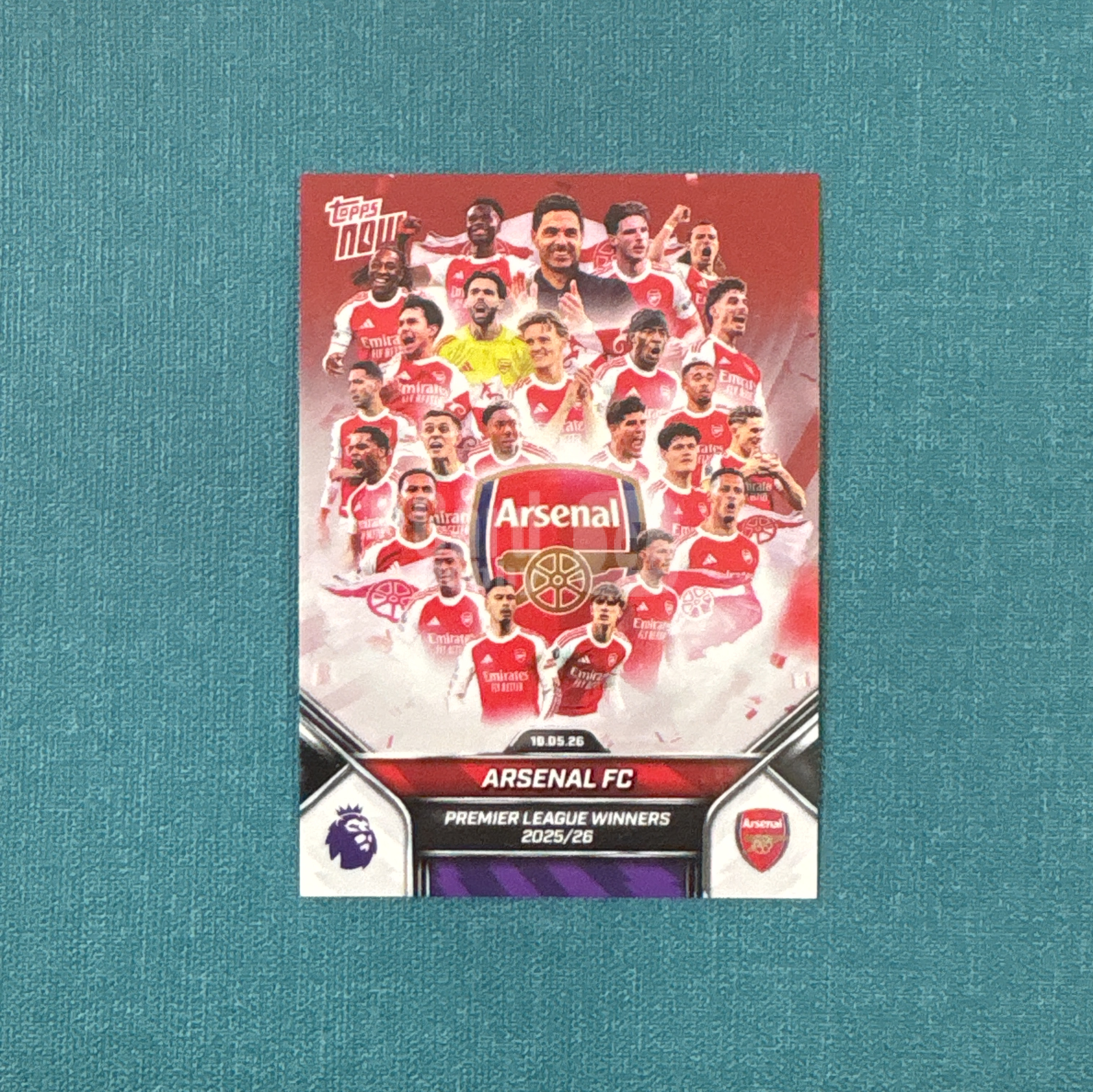 2026 Topps Now 阿森纳 获得2025-26赛季英超冠军 时隔22年再次夺冠 赖斯 厄德高 萨卡 阿尔特塔 萨利巴 道曼 卡品如图 JGG