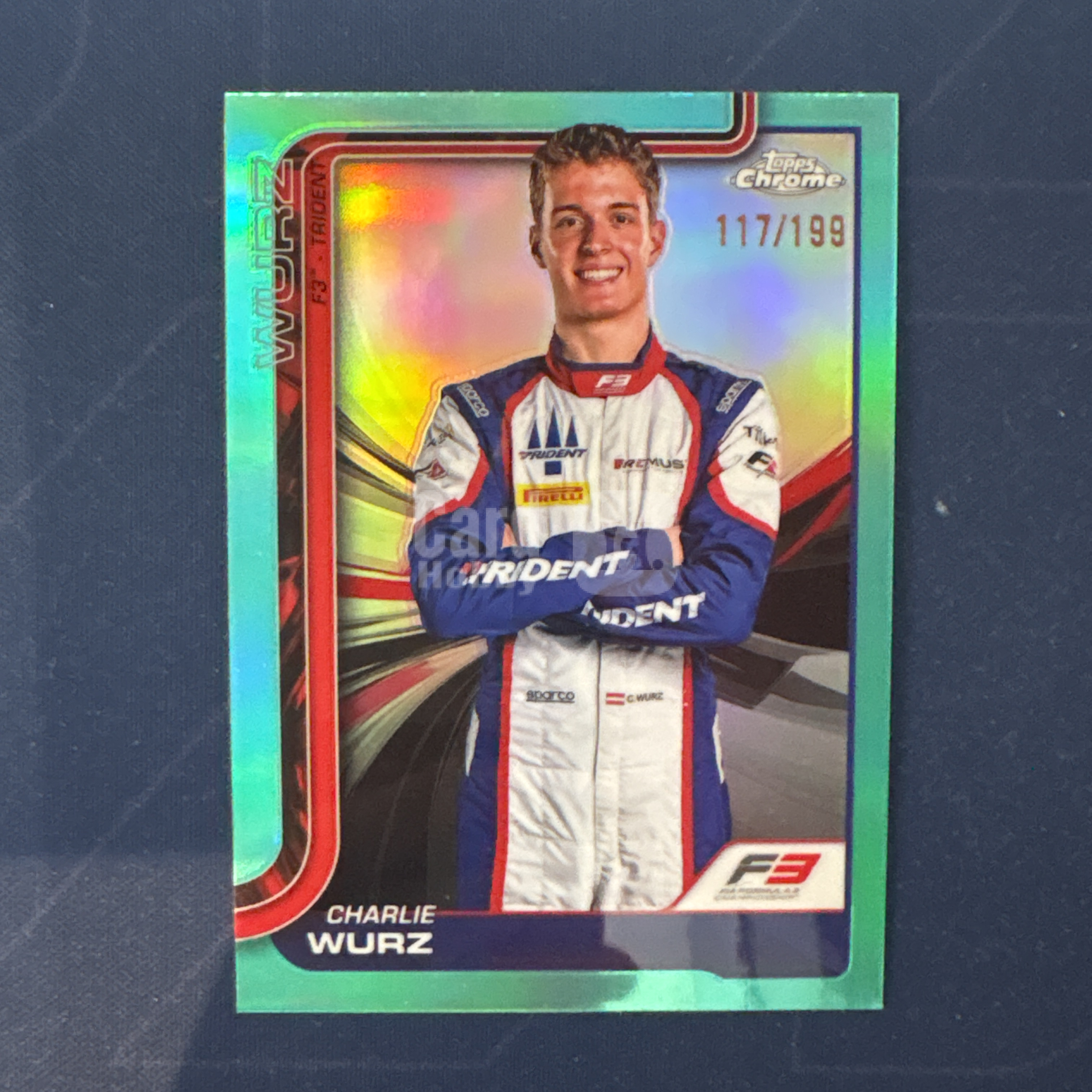 2025 Topps Chrome Charlie Wurz 【爆爆代卖】F1 75周年 查理 伍尔兹 沃兹 117/199编 青折 折射 F3 Trident车队 正定妆照 专收必备 卡品如图#冷哥