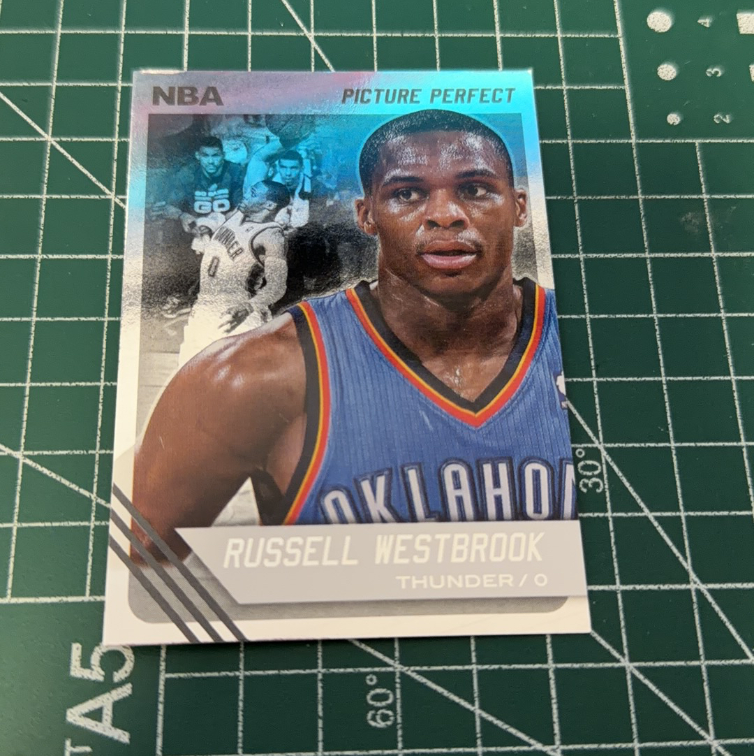 2014-15 Panini Americana Russell Westbrook S.p.a.拉塞尔维斯布鲁克 威少 大头 闪卡 双选图 特卡 雷霆队 十年老卡 绝版卡 稀有大比例