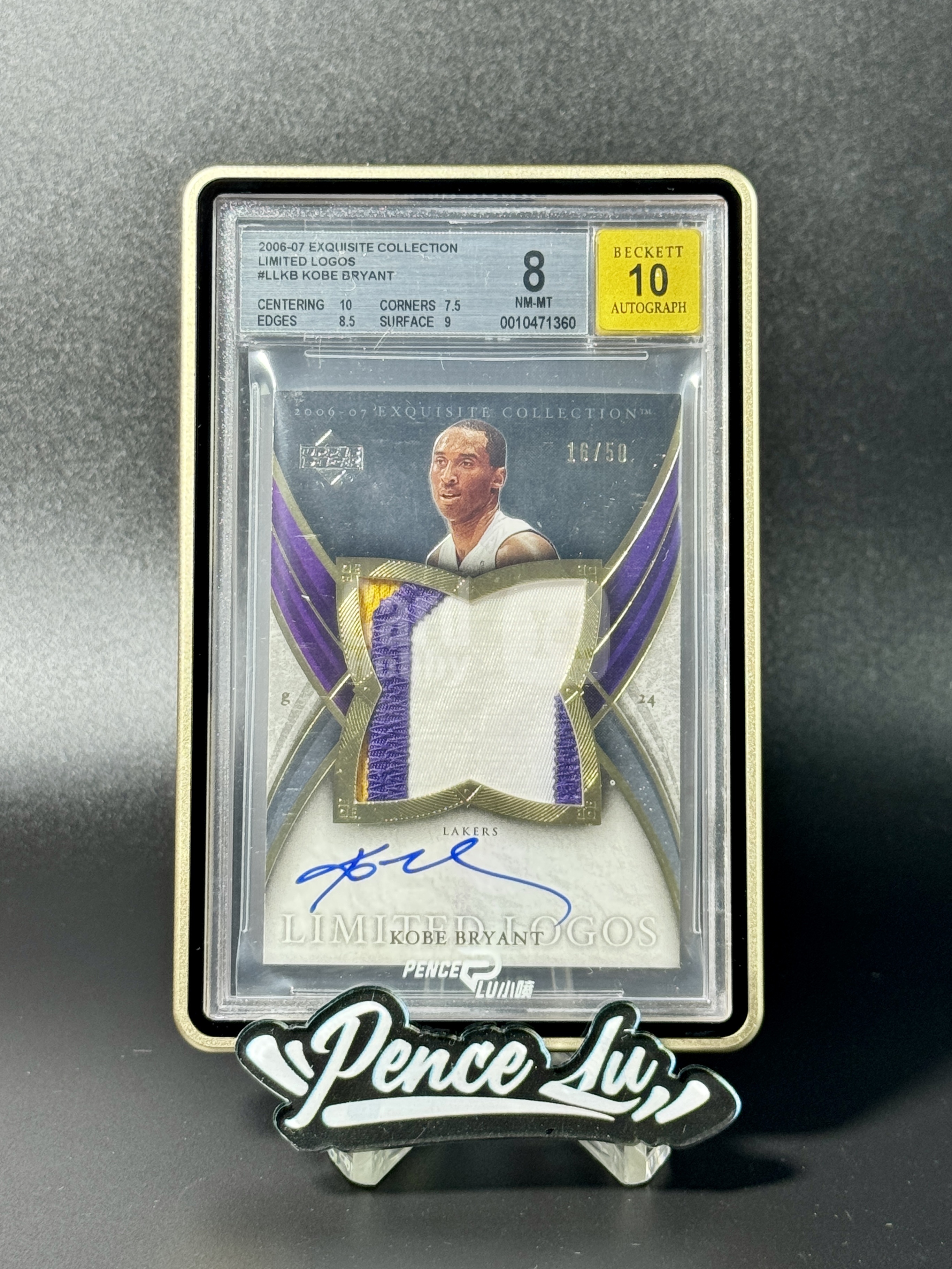 【喷子拍卖】2006-07 UD exquisite Kobe Bryant 木盒 洛杉矶湖人 科比 布莱恩特 LL limited logo 50编 大窗patch 卡签 切割暴力 大hit BGS8/10 送订制壳 AND