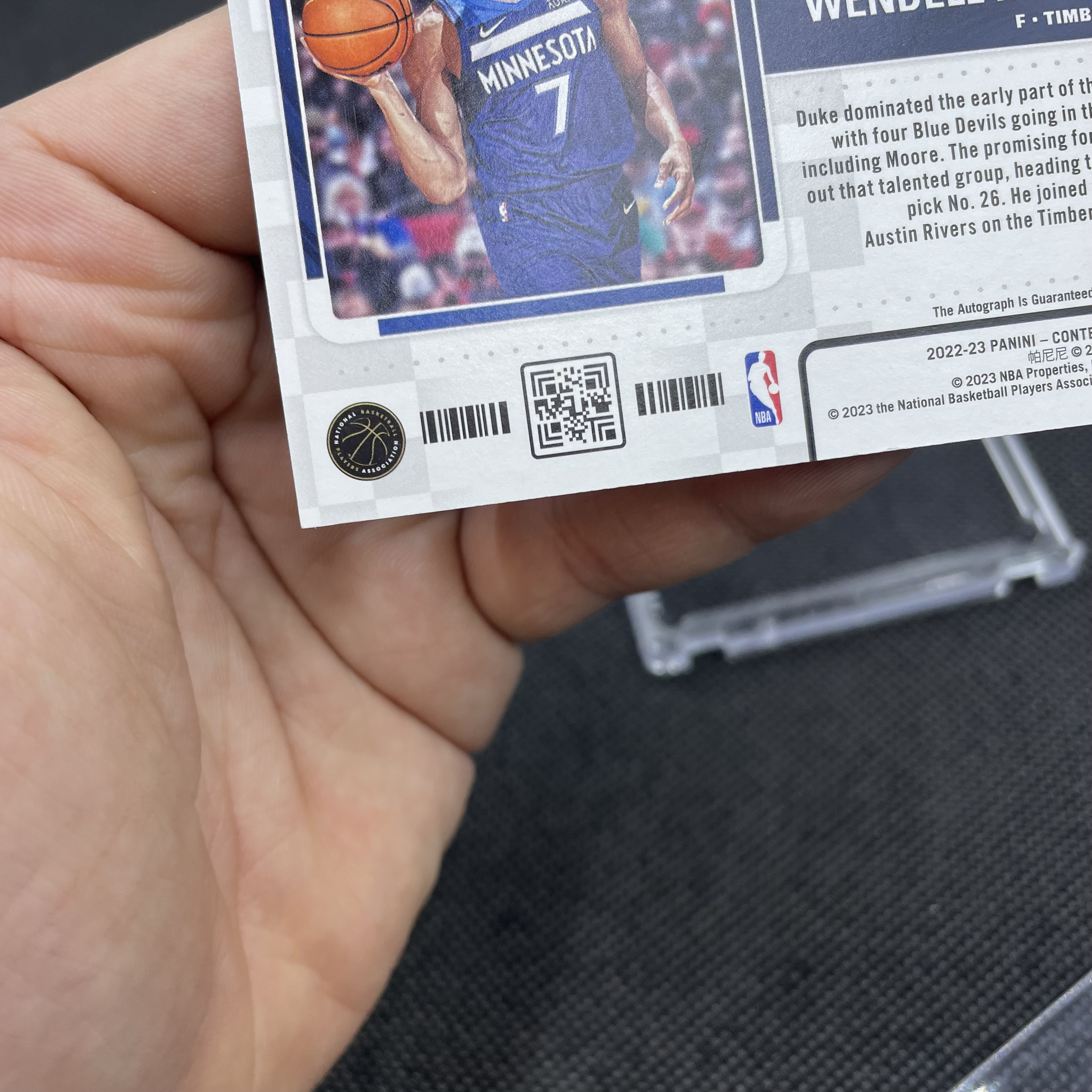2022-23 Panini Contenders Wendell Moore Jr. RC 球票 森林狼 新秀 小温德尔 摩尔 签字 卡签 爱德华兹队友 潜力秀 墨迹湛蓝 品如图 不累计 阿苏