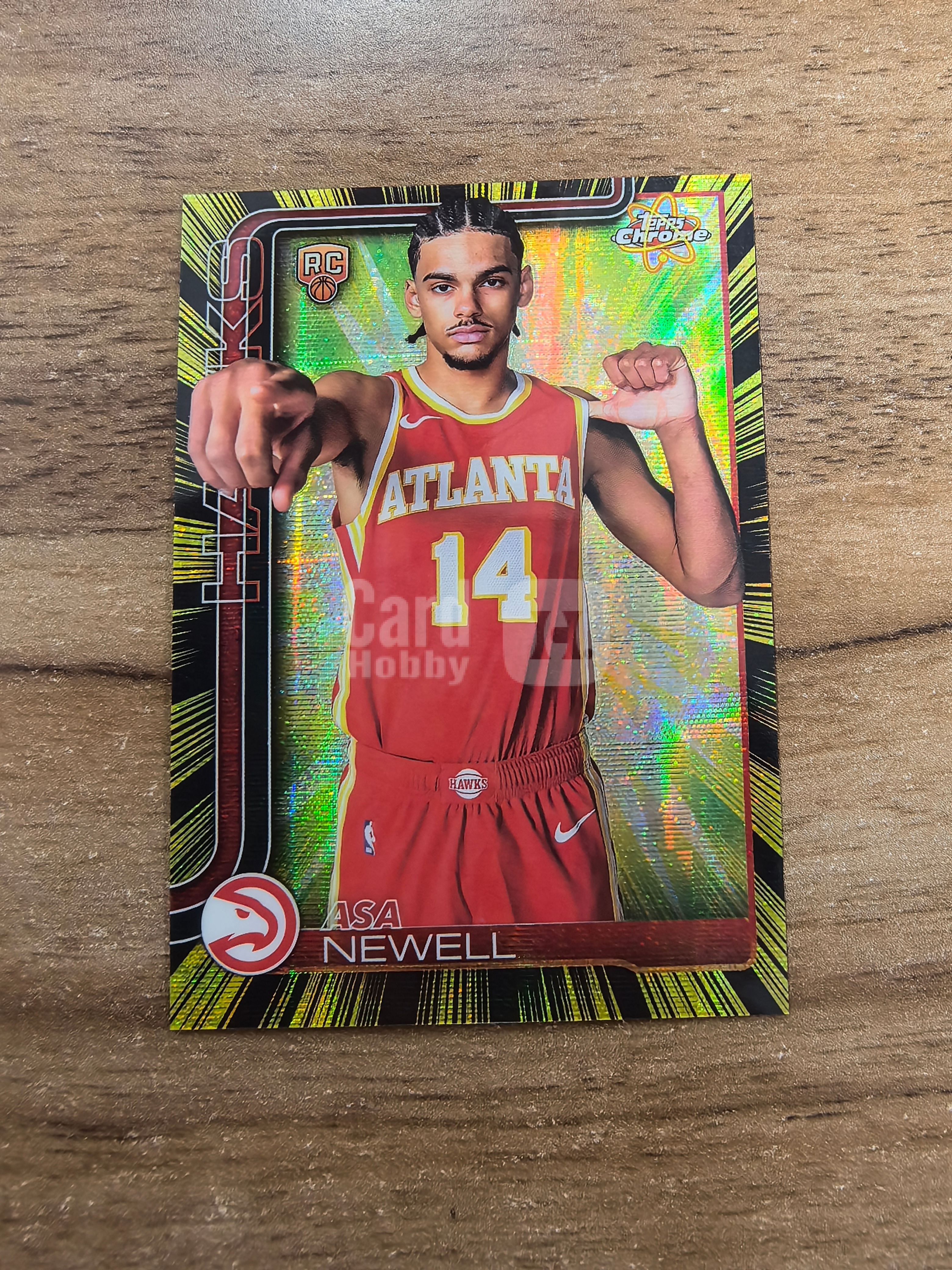 2025 Topps Chrome Asa Newell RC 老鹰 阿萨纽厄尔 新秀 闪耀新秀 黑金佛光折 折射 大比例 SSP 微瑕 实卡精美 卡品如图 收藏必入 七哥
