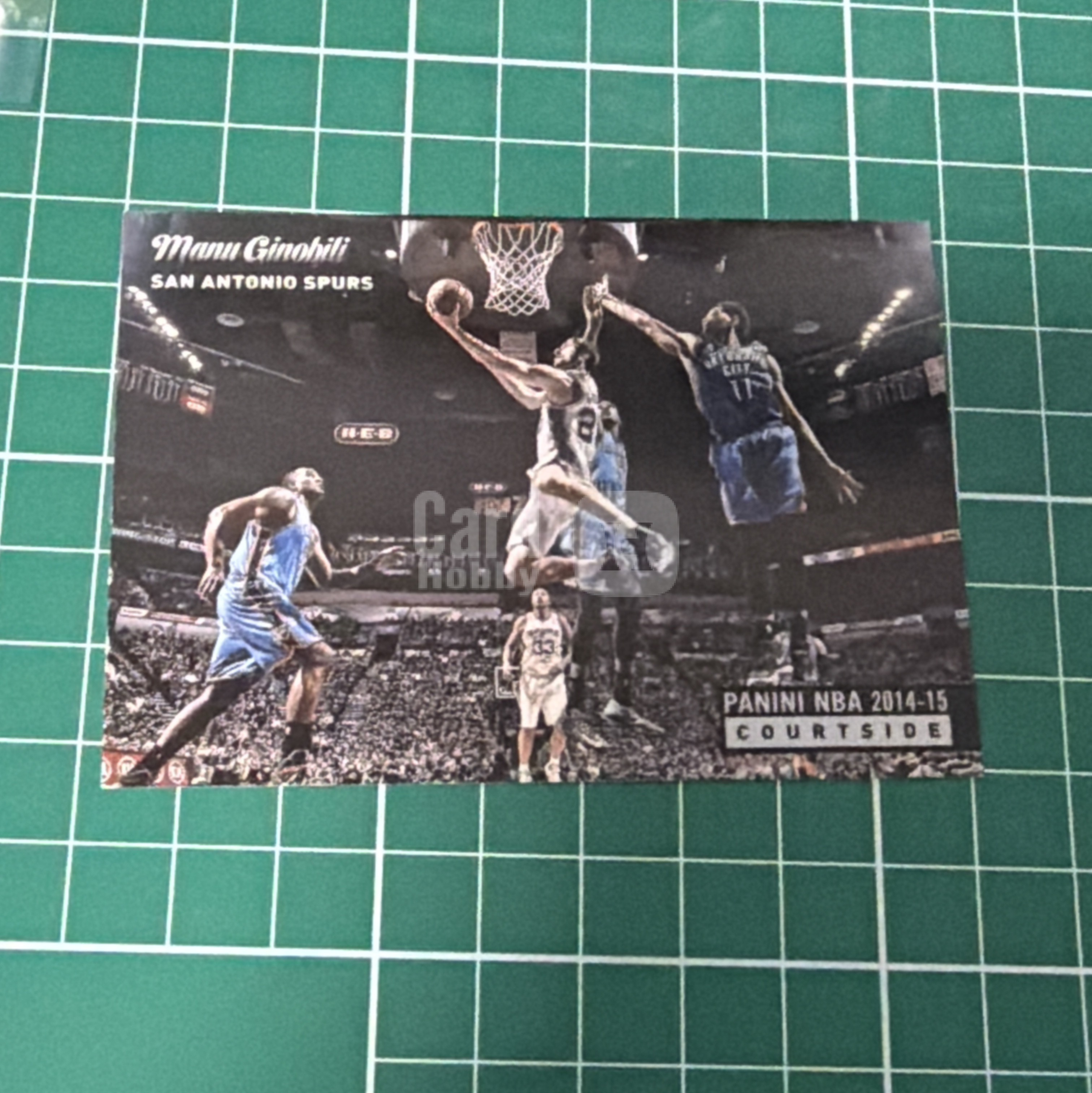 2014-15 Panini Americana Manu Ginobili S.p.a. 马努 吉诺比利 场边 横版特卡 courtside 十年老卡 绝版卡 稀有大比例 收藏必备