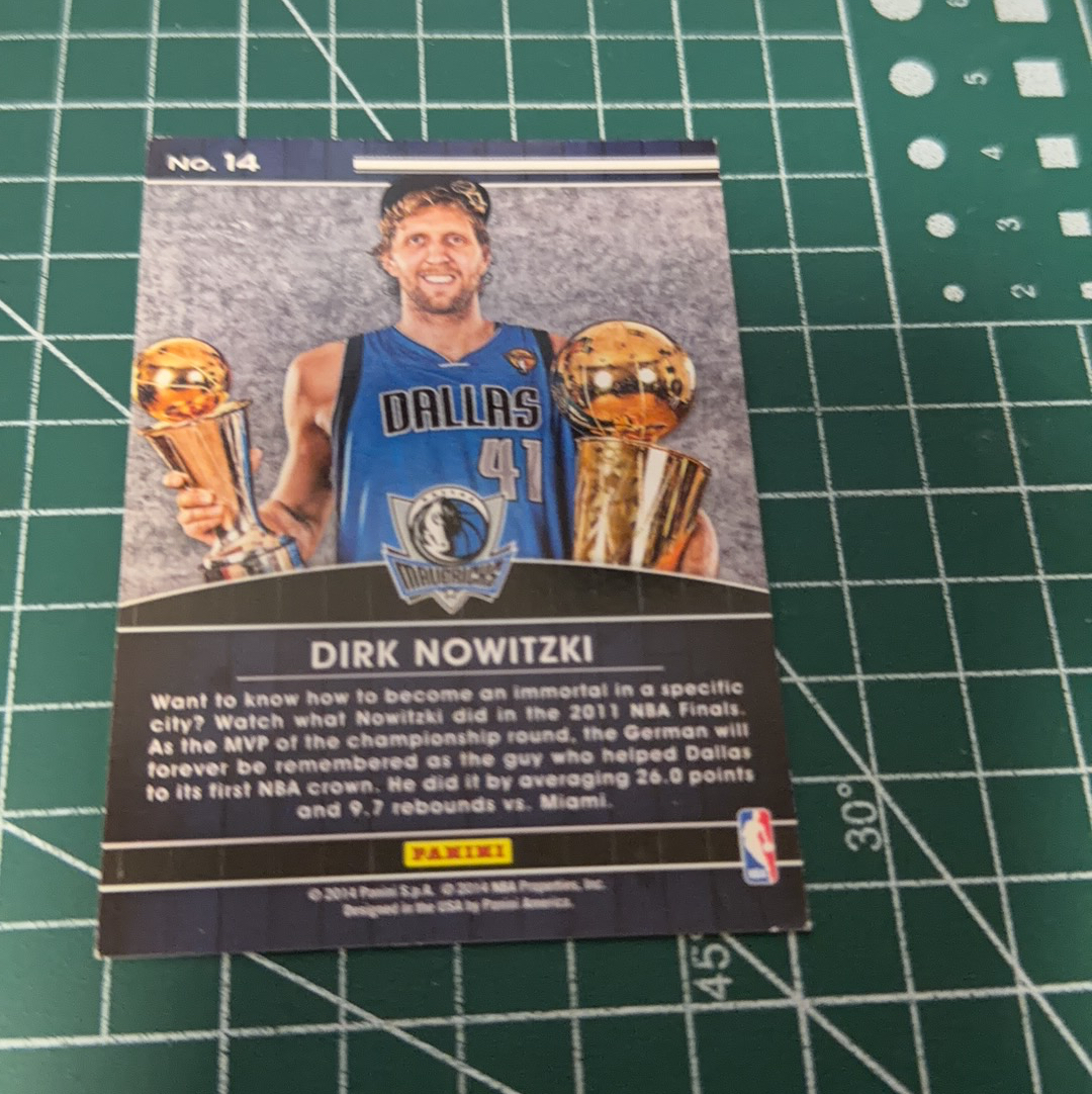 2014-15 Panini Americana Dirk Nowitzki S.p.a. 德克诺维斯基 诺维茨基 2011FMVP捧杯特卡 荣誉特卡 十年老卡 绝版卡 稀有大比例 收藏必备