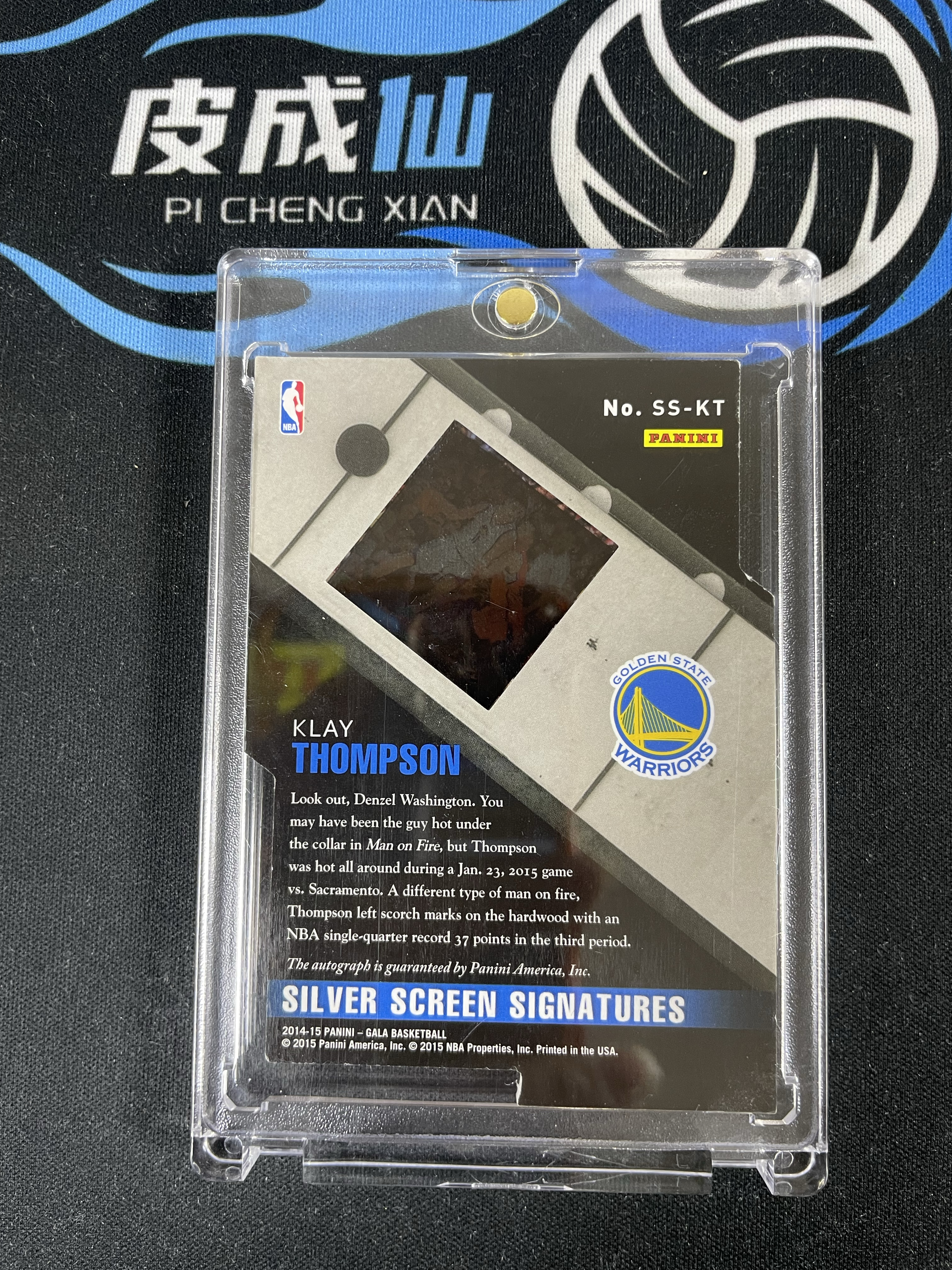 【皮成仙拍卖 统一手续费6%】 PANINI 14-15 GALA 勇士 KLAY THOMPSON 克莱汤普森 银折 胶片 签字 卡签 10编 瑕疵如图 值得收藏【只发顺丰】羽老板1