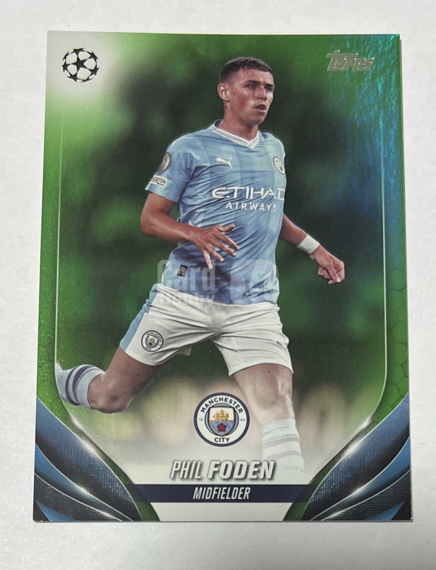 2024 Topps Topps Phil Foden 福登 菲尔福登 欧冠 曼城 绿折 054/199编 卡品如图