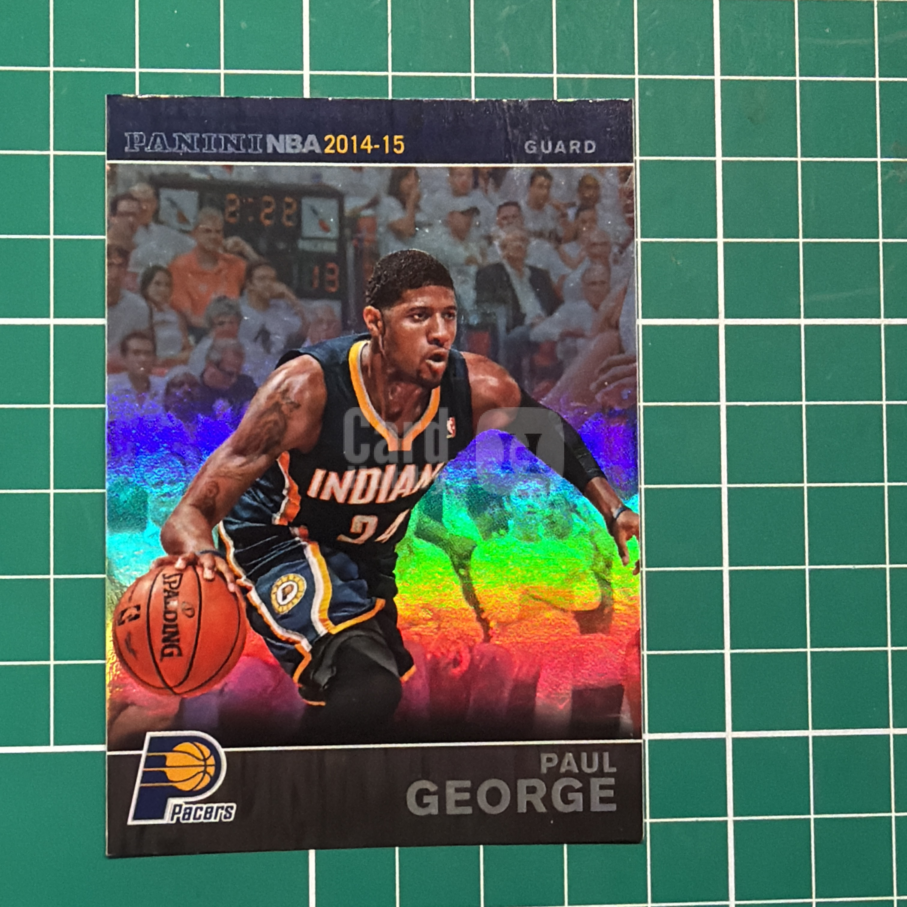2014-15 Panini Americana Paul George S.p.a.保罗乔治 泡椒 PG 折射特卡 银折 闪卡 镭射卡 精美选图 十年老卡 绝版卡 稀有大比例