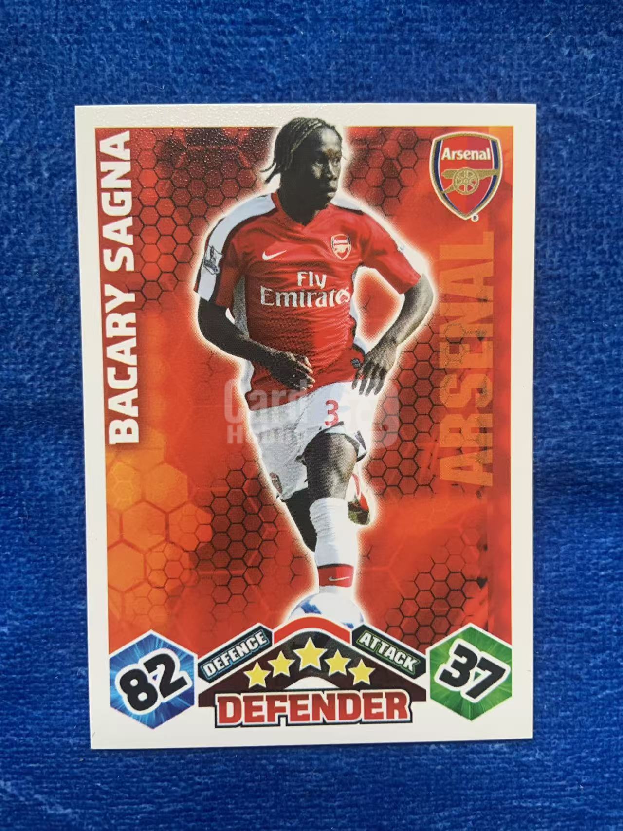 2009-10 Topps Premier Bacary Sagna 英超 阿森纳Arsenal 萨尼亚 法国国脚France 曼城Manchester City 欧塞尔Auxerre