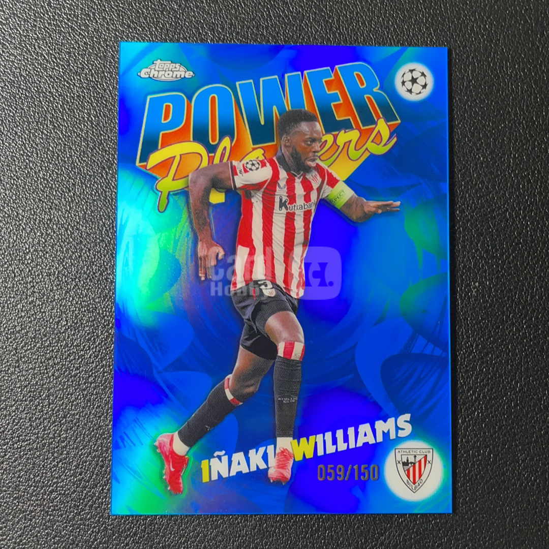 【鲨鱼代卖】2026 Topps Chrome 欧冠 Inaki Williams 伊尼亚基 威廉斯 59/150编 Power Players 实力玩家 特卡 蓝折 毕尔巴鄂竞技 轻印-SY8121