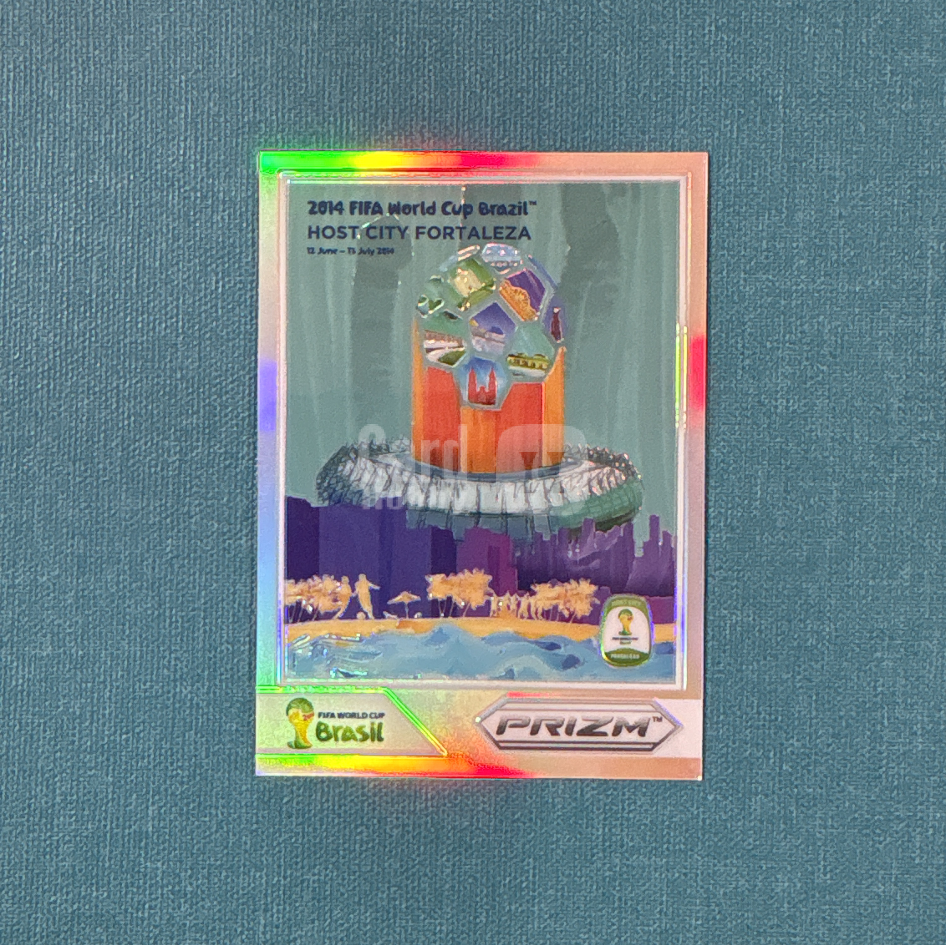 2014 Panini Prizm 世界杯PZ 元年 Fortaleza 福塔莱萨 巴西 举办城市 海报特卡 银折 卡品如图 RKW