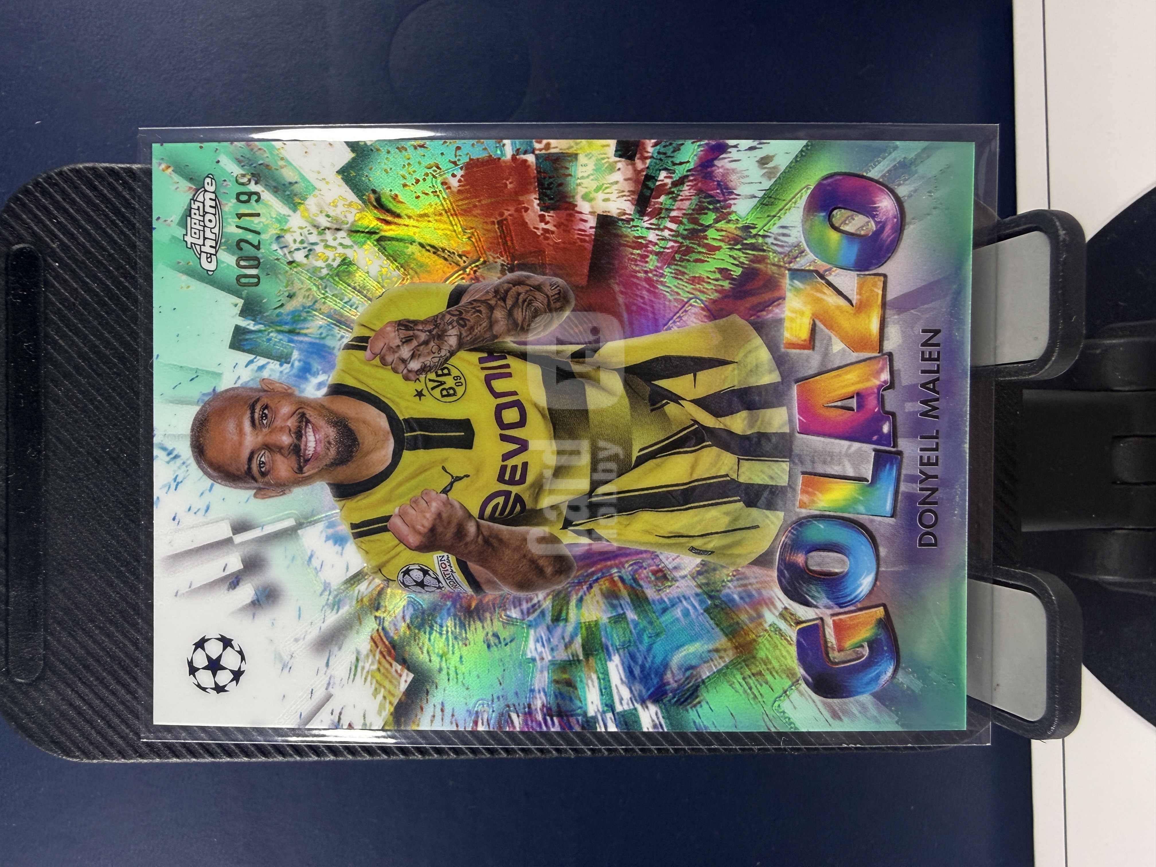2024-25 Topps Chrome Donyell Malen TC 欧冠 多特蒙德 马伦 GOLAZO 特卡 青折 002/199编 收藏必备 (沸腾)