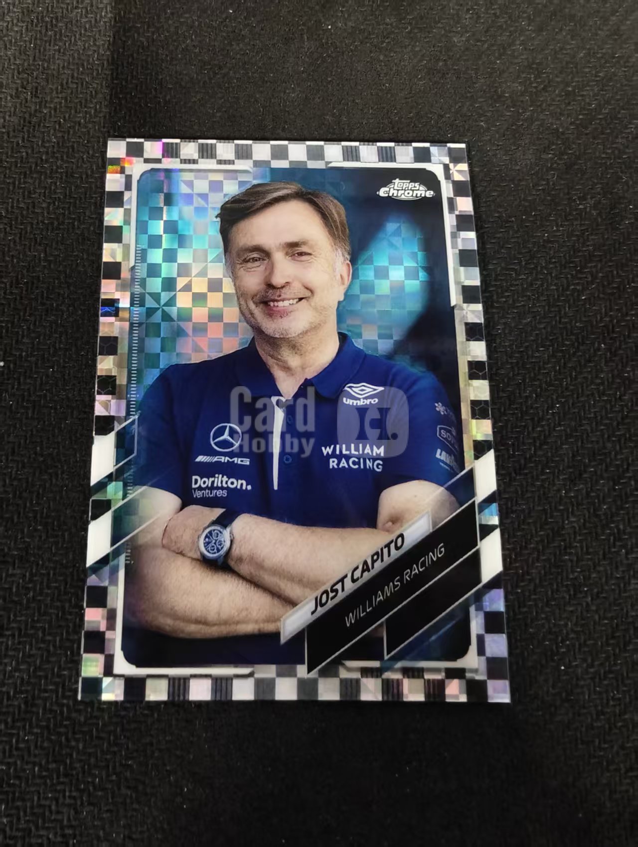 2021 Topps Chrome Jost Capito F1 威廉姆斯 领队 约斯特 卡皮托 黑白格子折 划痕 边角瑕疵 #90